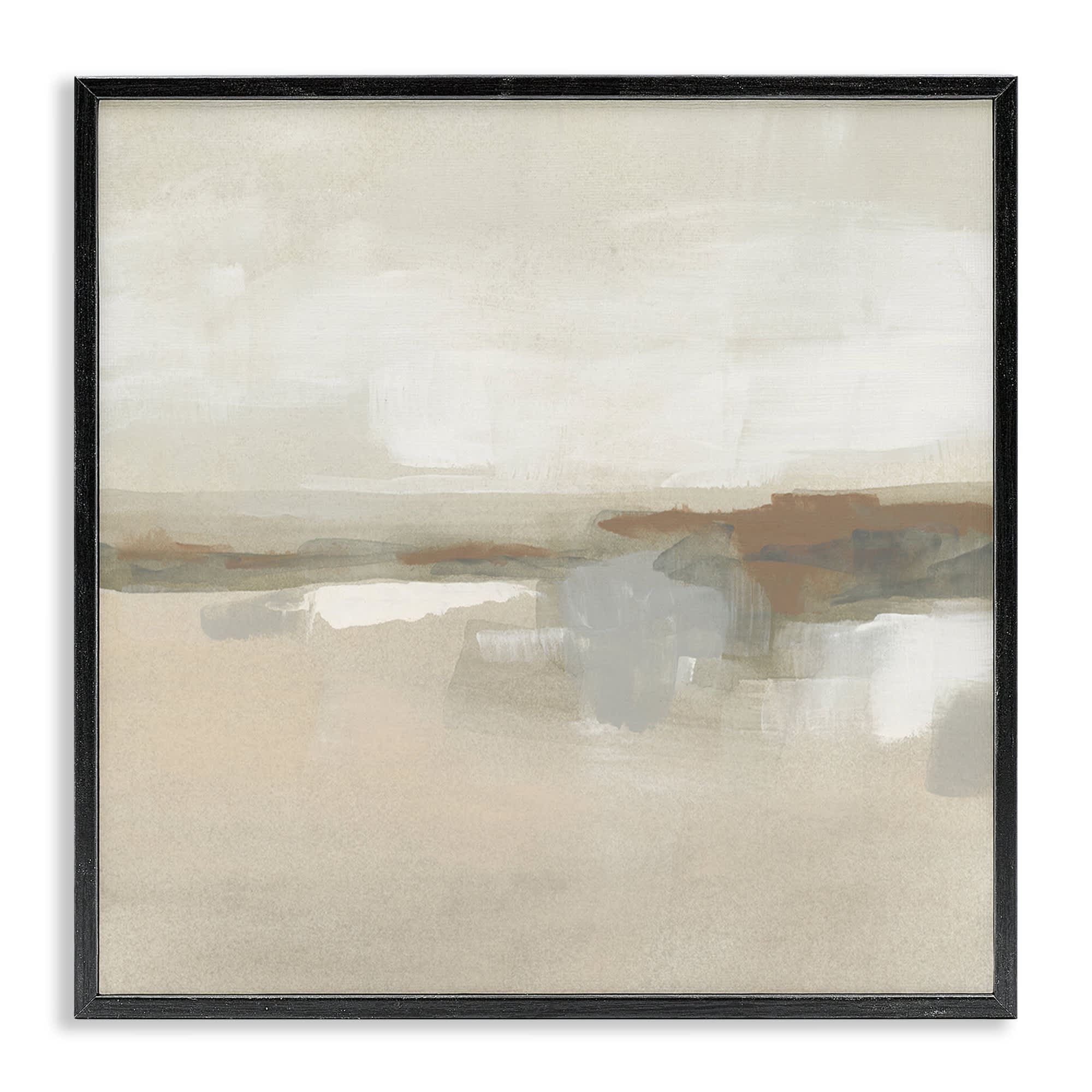 Stupell Industries BS-351-FR-12X12 Abstract Neutral Land Black Framed Giclee Art By June Erica Vess 12 x 12