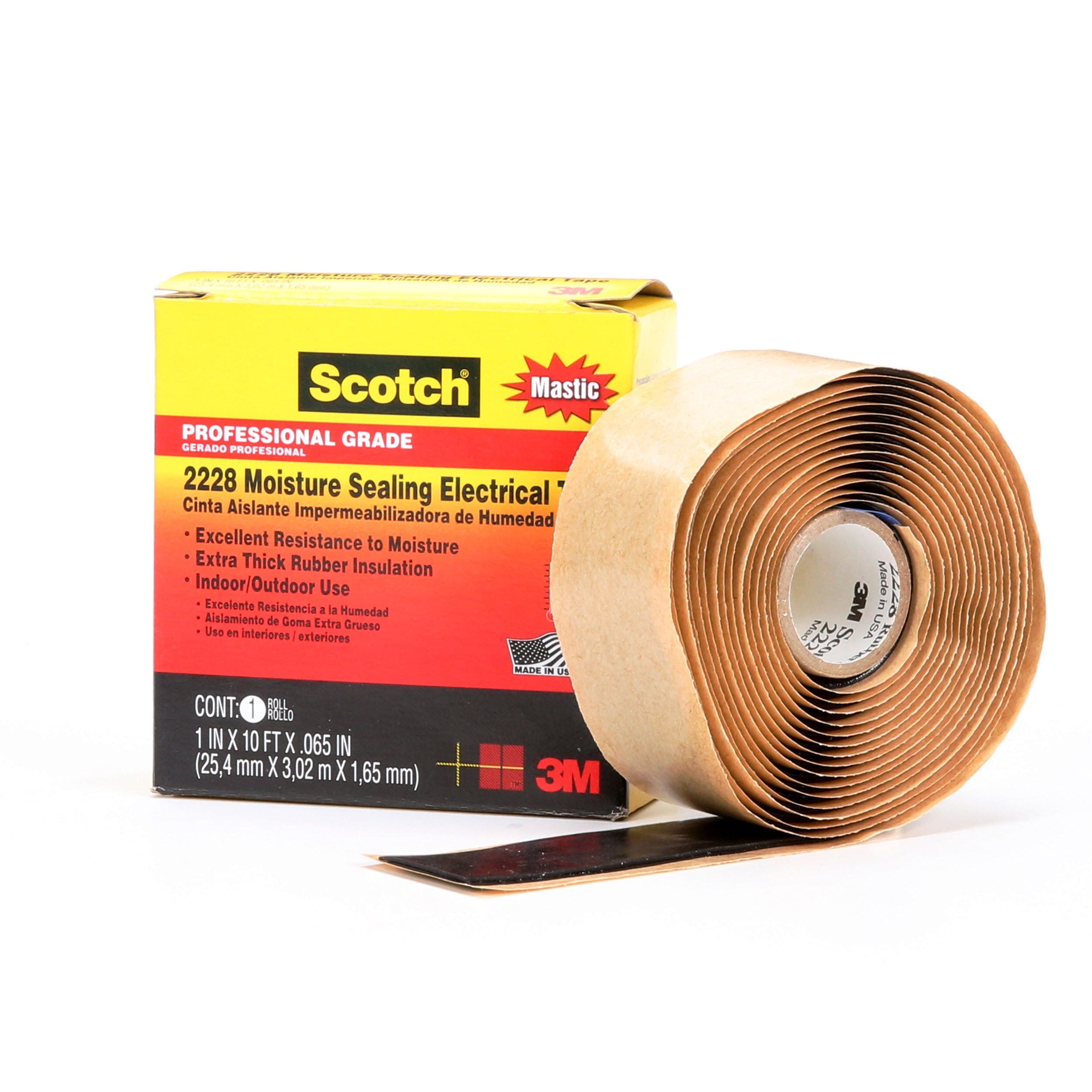 Electrical Insulation Tape 50mmx3Mx1.65mm 3M 2228# Rubber Mastic Tape 
