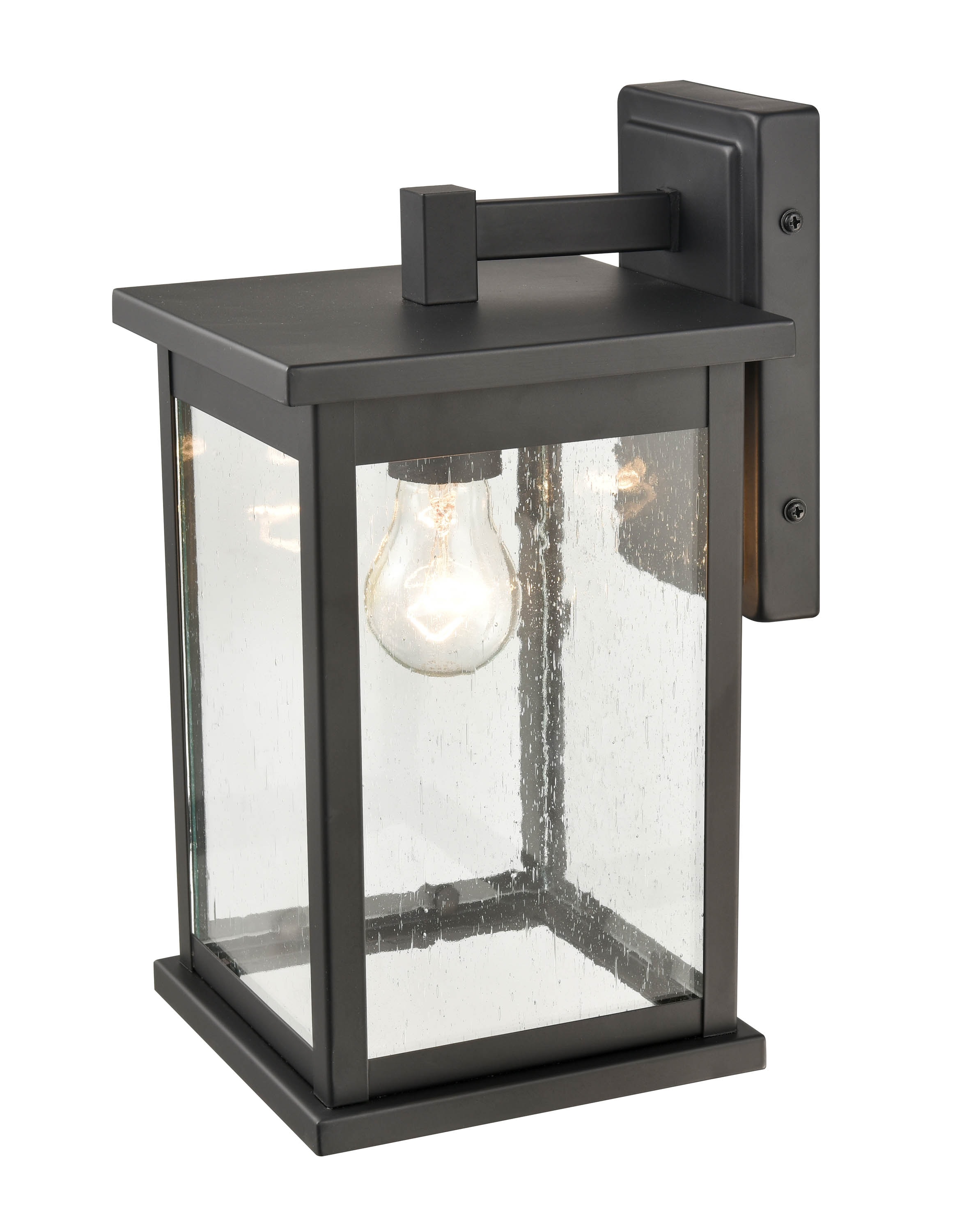 Millennium Lighting 4111-PBK Bowton 1 -Light 13-in H Black Hardwired Dark Sky Outdoor Wall Light