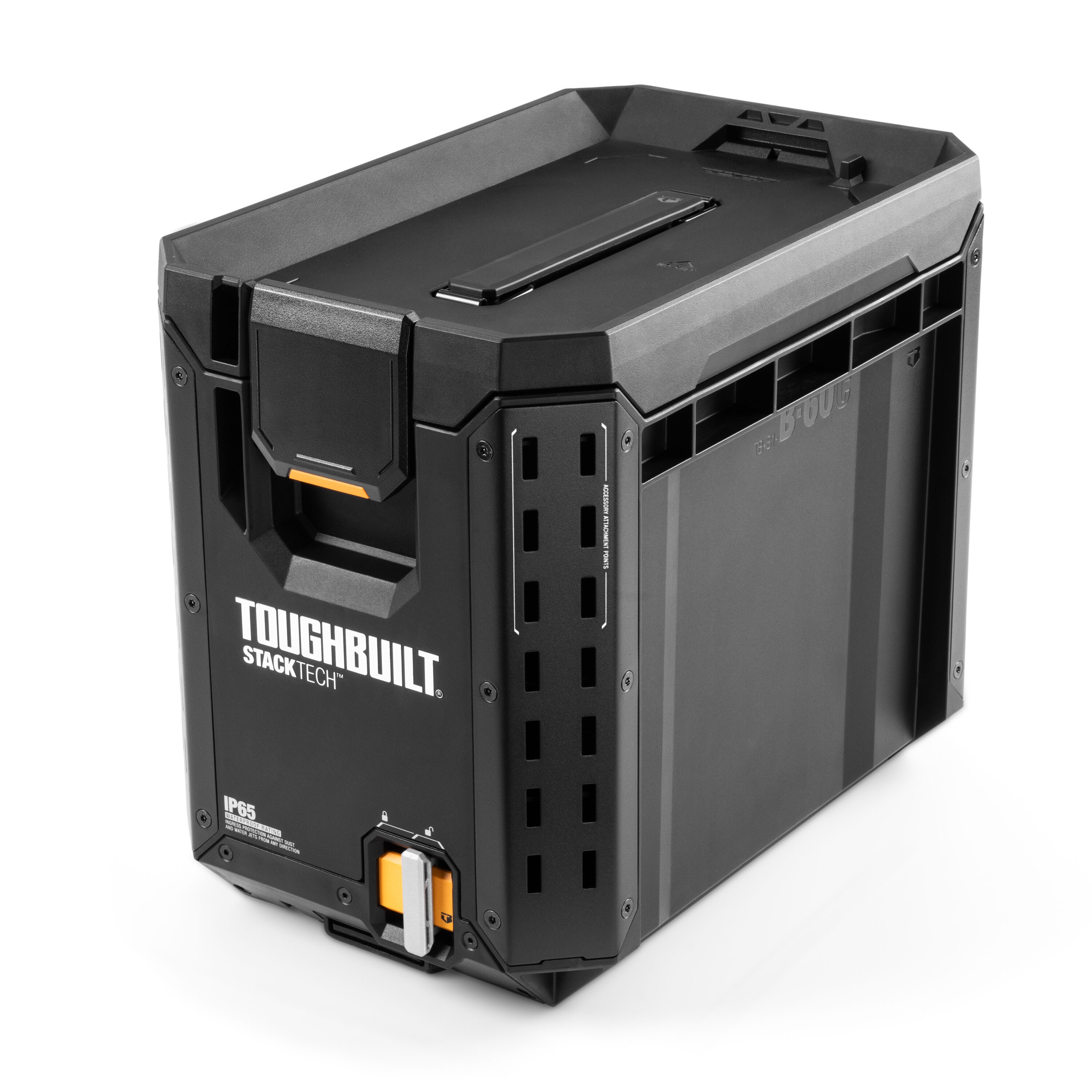 TOUGHBUILT STACKTECH Compact 10.4-in Black Plastic Lockable Tool Box in the  Portable Tool Boxes department at