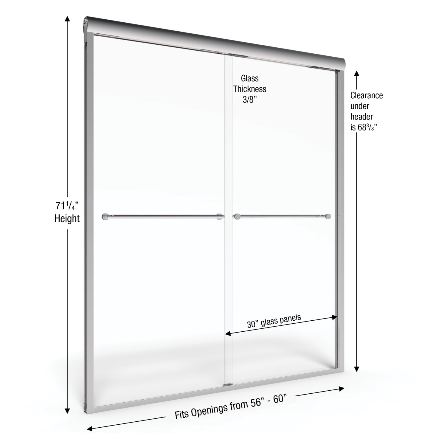 Basco CELH05A6071CLSV Shower-Doors - View #2
