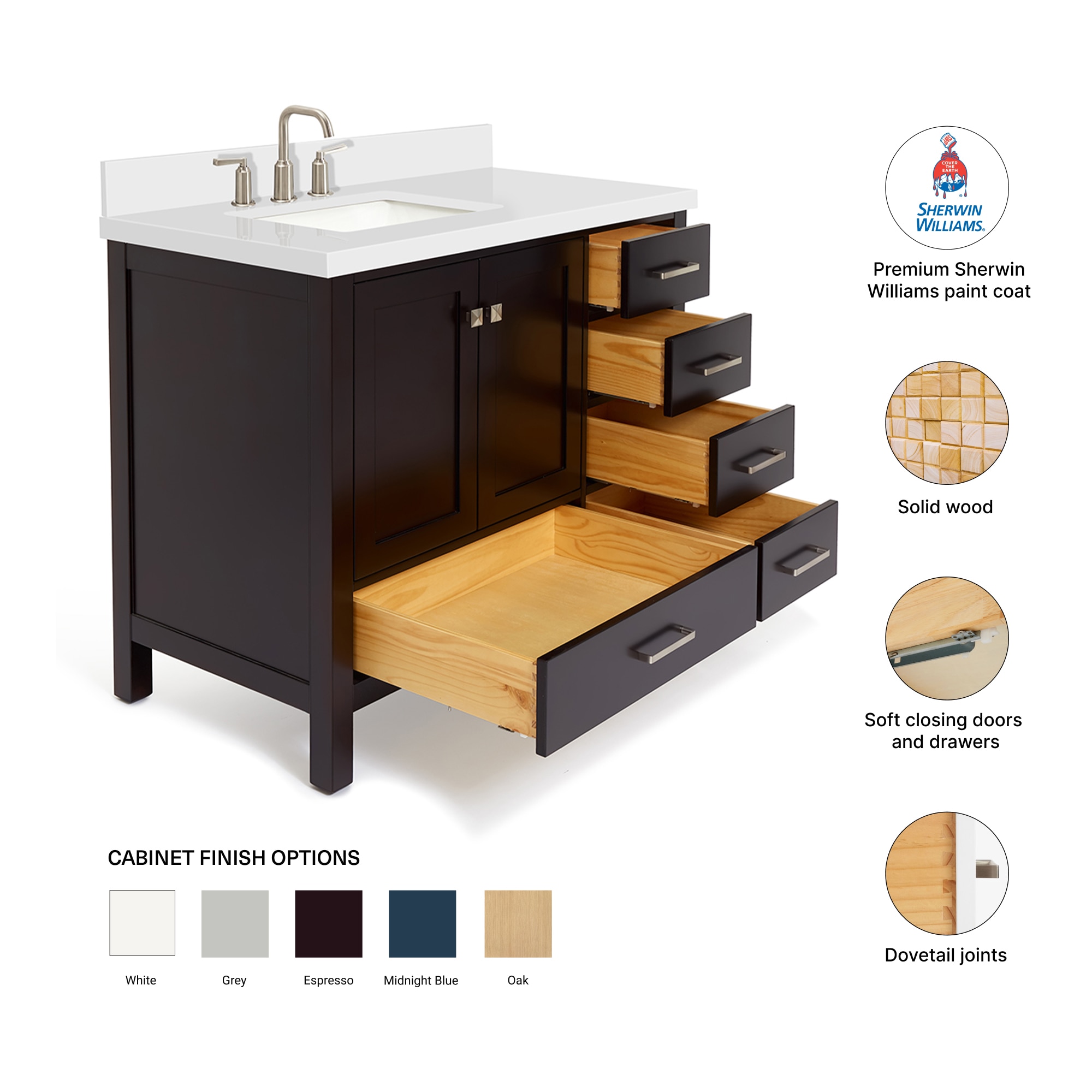 ARIEL A043SLWQRVOESP Bath-Vanity-Combo - View #4