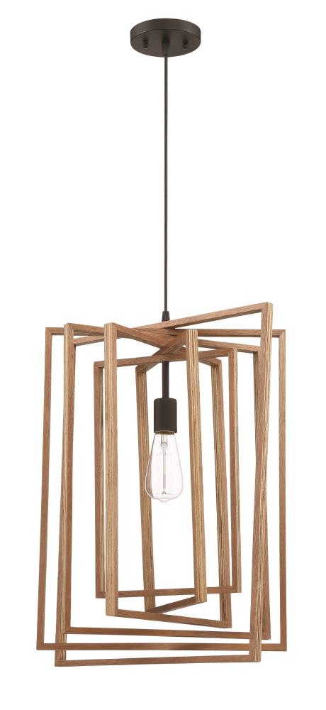 Craftmade 45093-ESP Cube Espresso Transitional Lantern Hanging Pendant Light