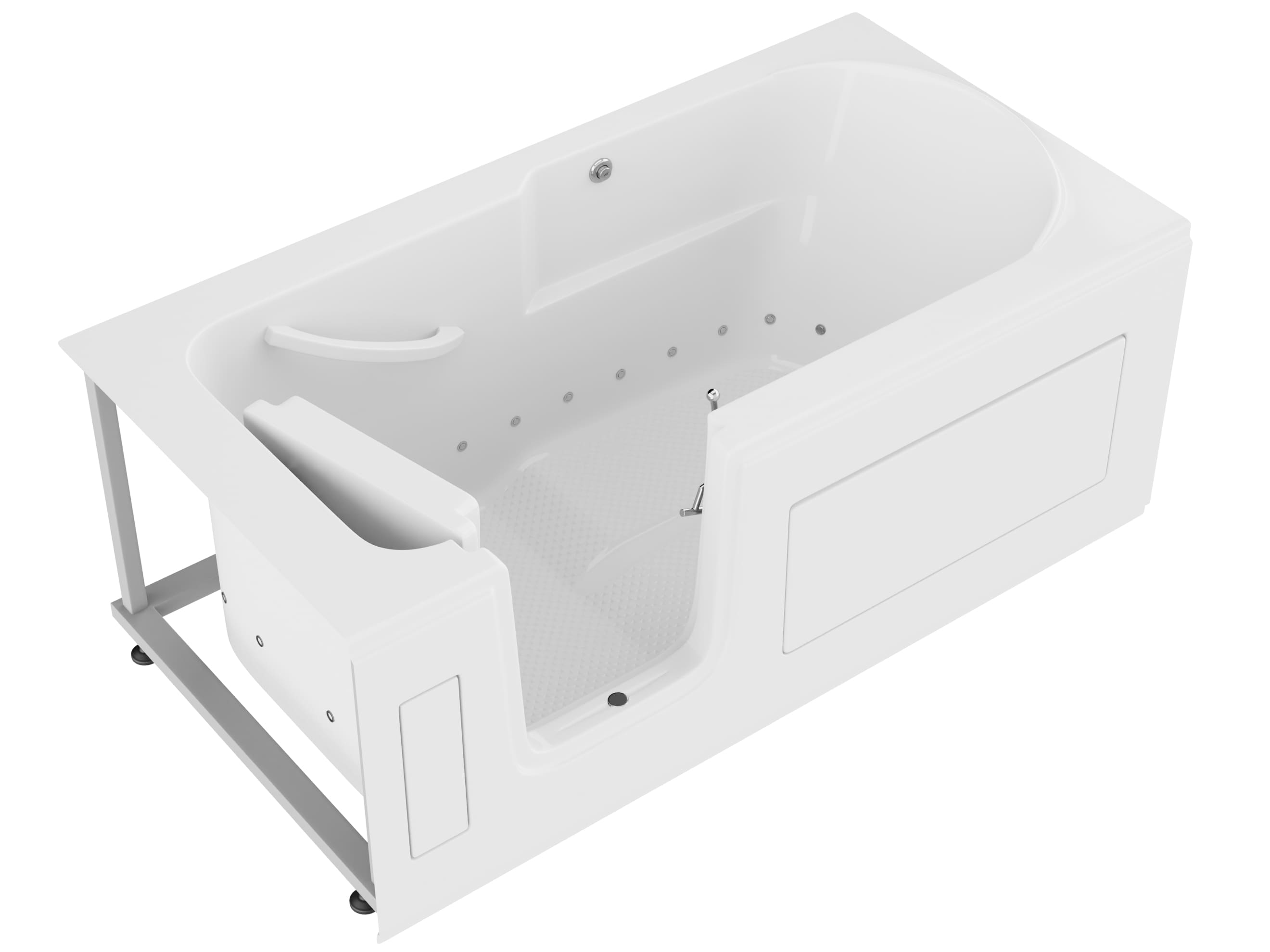 Endurance LS3060SILWA 30-in x 60-in White Acrylic Rectangular Walk-in Air bath ( Left Drain )