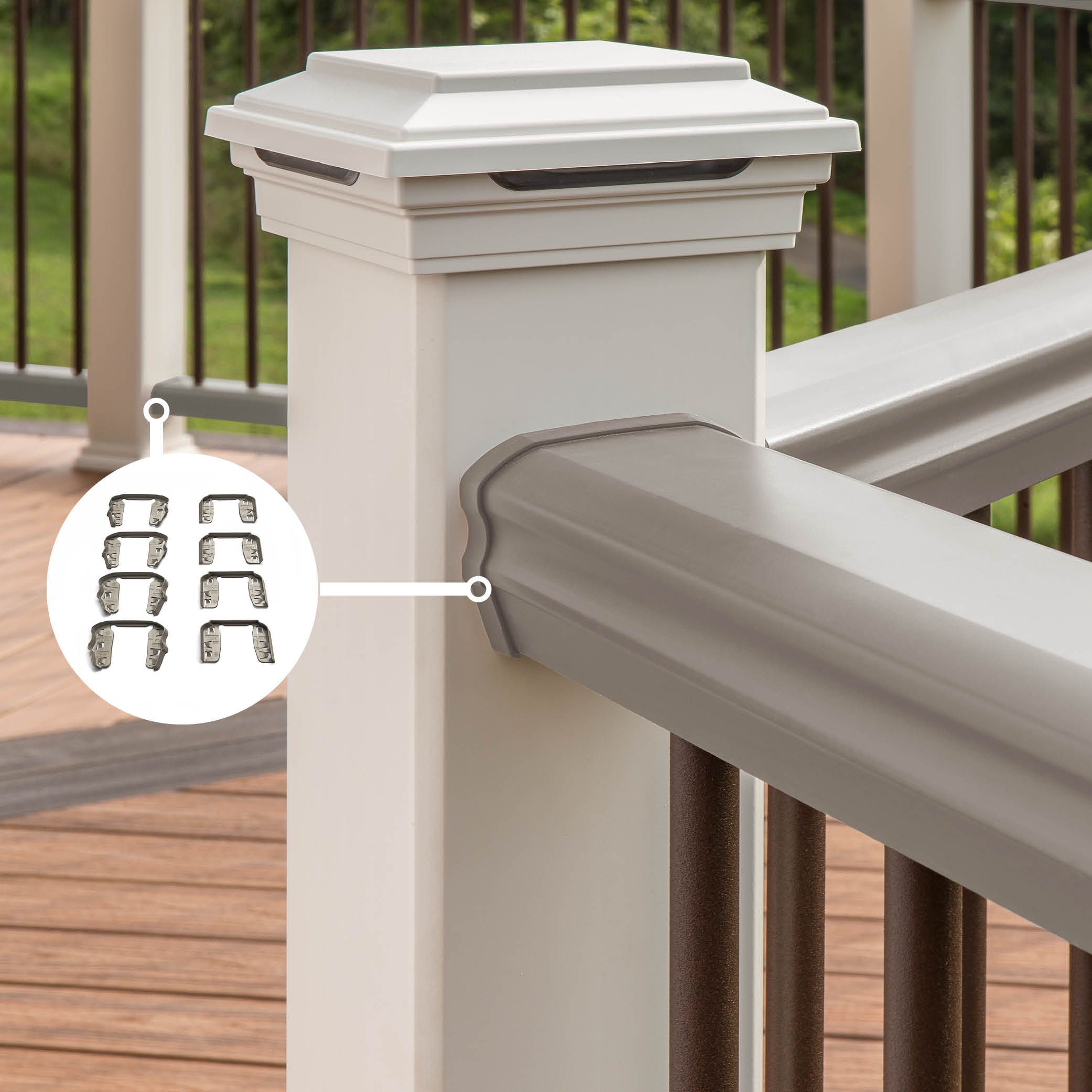 Trex 810189 6.0-in x 11.25-in Transcend Railing Gravel Path Composite Line connector 2.0 -Pack