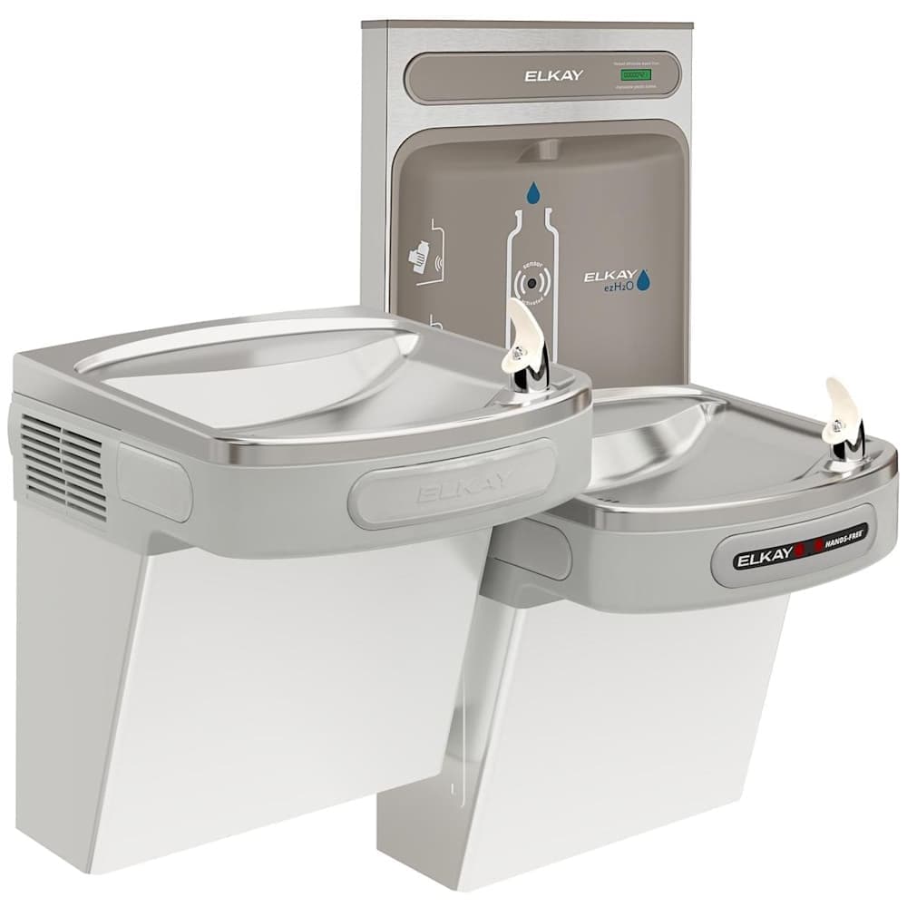Elkay -  EZOTL8WSLK EZH2O Wall Mounted BiLevel Drinking Fountain and Hands Free Bottle Filling St...