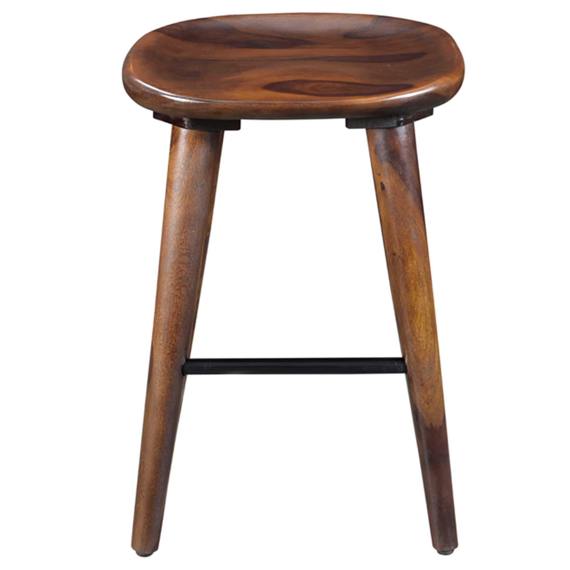 Worldwide Homefurnishings 203-328WAL Walnut 26.0-Inches H Counter height Saddle seat Wood Bar Stool and Back
