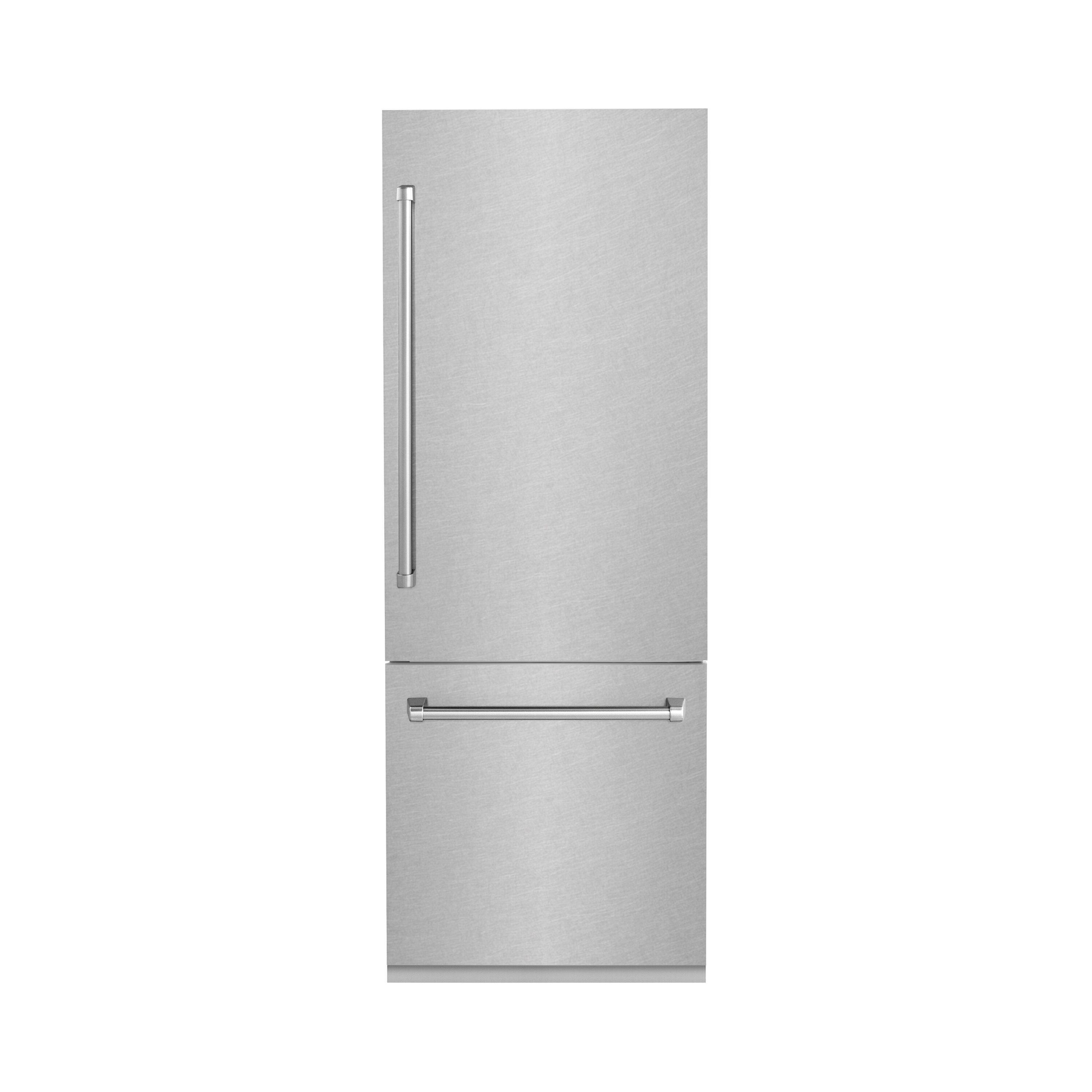 ZLINE KITCHEN & BATH RBIV-SN-30 Built-In 16.1-cu ft Counter-Depth Built-In Bottom-Freezer Refrigerator with Ice Maker ( DuraSnow#174 Stainless Steel ) ENERGY STAR Certified