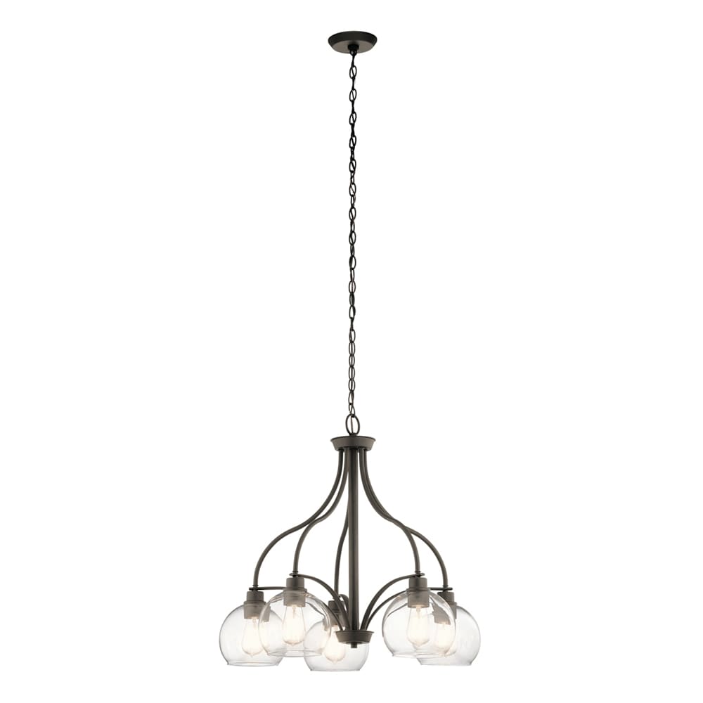 Kichler 44064OZ Harmony 5-Light Antique Bronze Transitional Led, Dry rated Chandelier