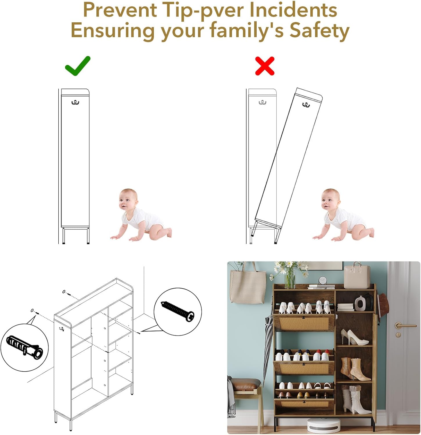 Qeetex LHF-DYQ-PHO-150WA7FY Shoe-Racks - View #6