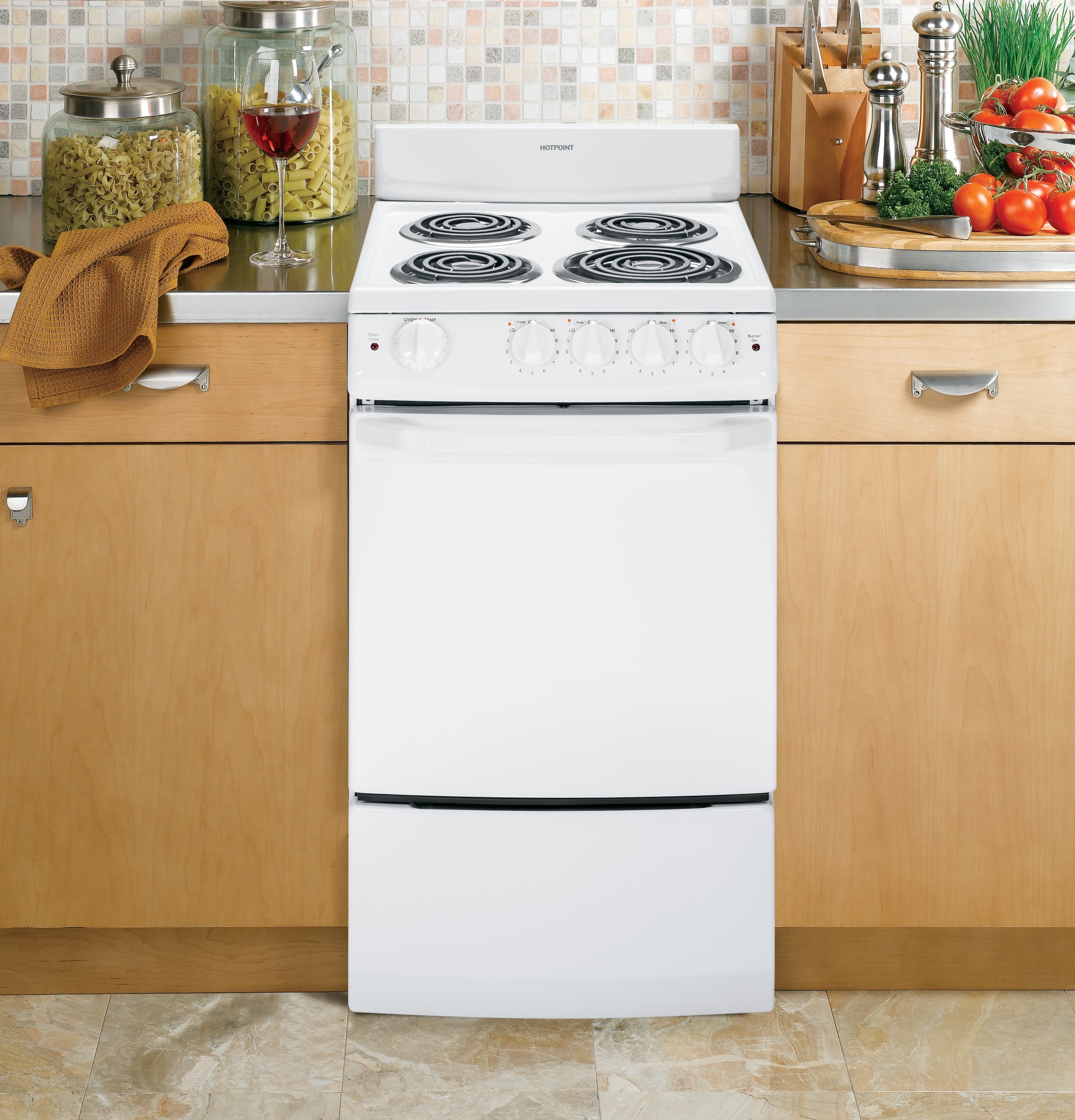 hotpoint ras200dmww 20 inch electric freestanding range white