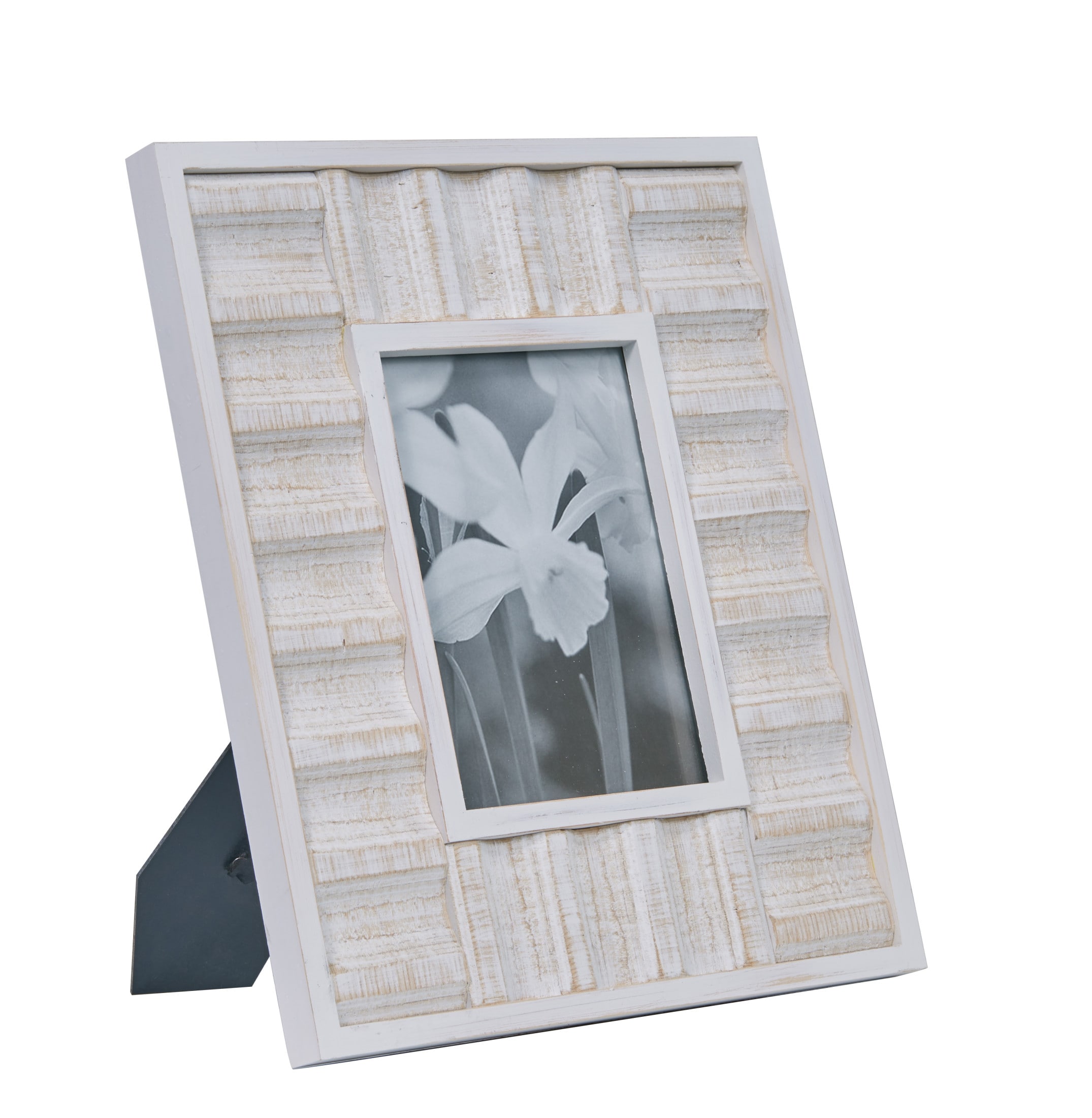 Danya B. G&B14599B Whitewash Wood Picture Frame (5-in x 7-in)