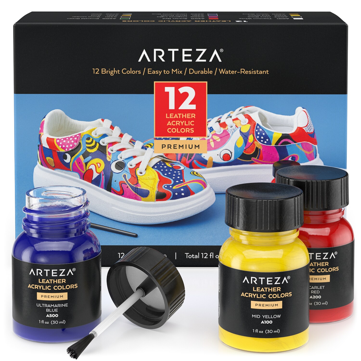 ARTEZA Multi-colored Acrylic Metallic Paint (4-oz) at