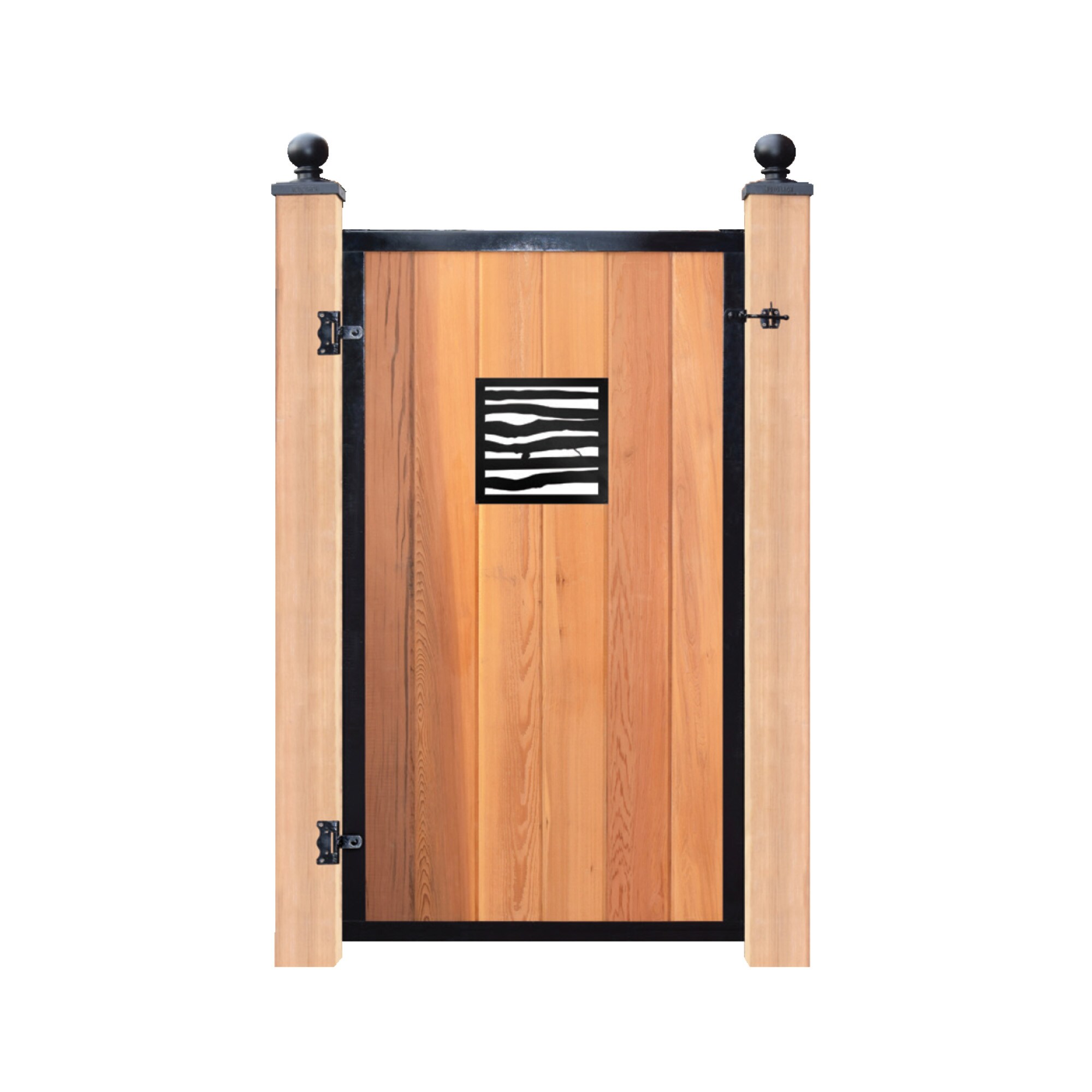 Nuvo Iron 11-in Black Powder Coated Satin Cast Aluminum Gate Insert For Wood Fence