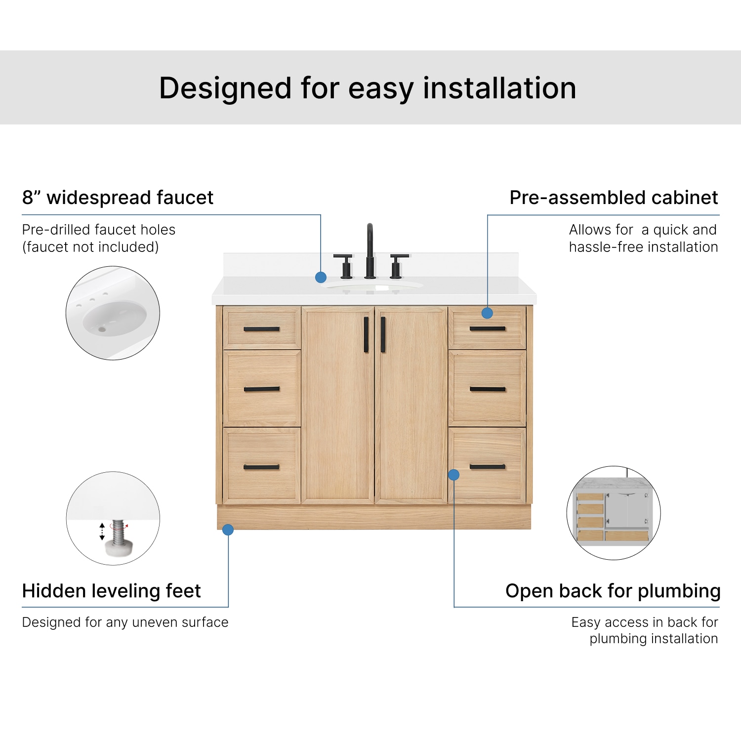 ARIEL K49WQOVOWOA Bath-Vanity-Combo - View #7
