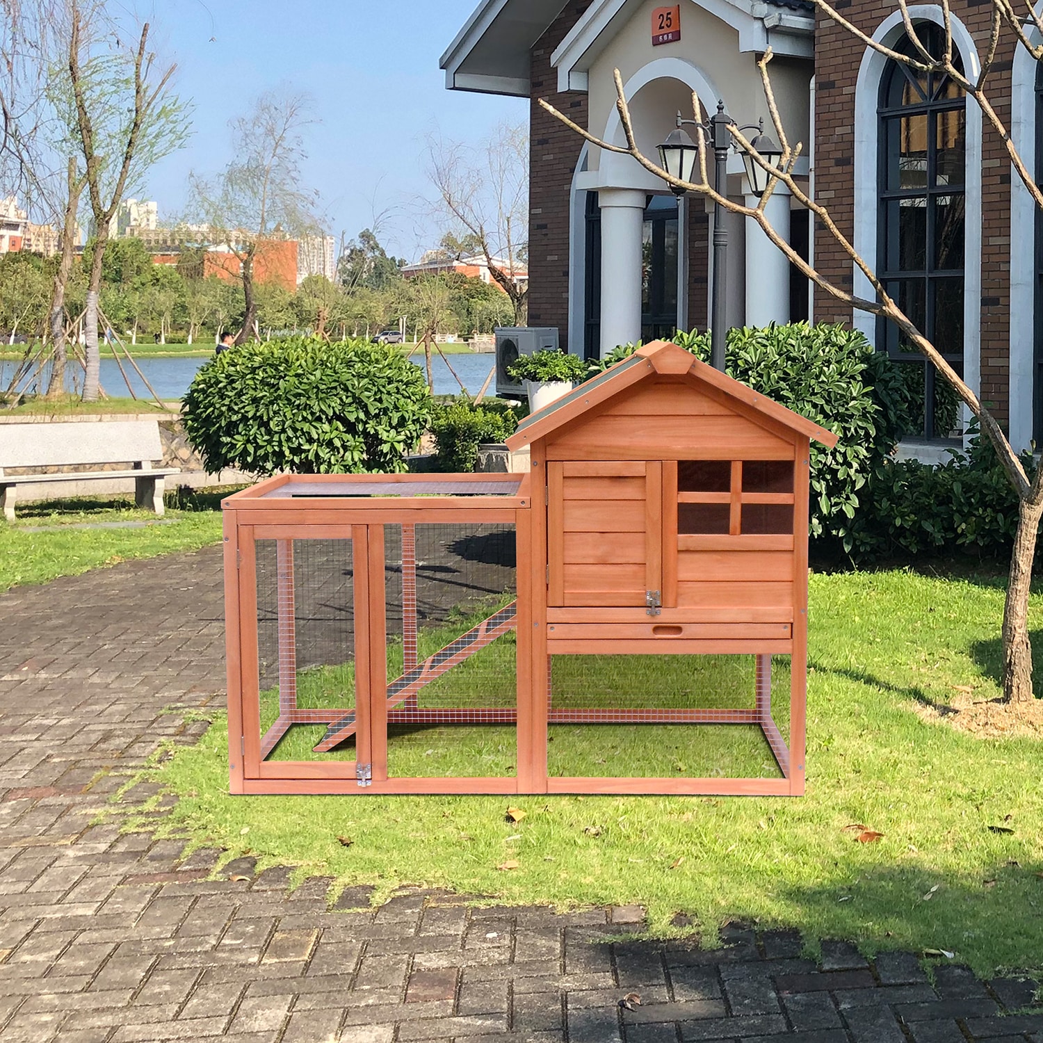 Mondawe MO-21901186 Orange Wood Chicken coop