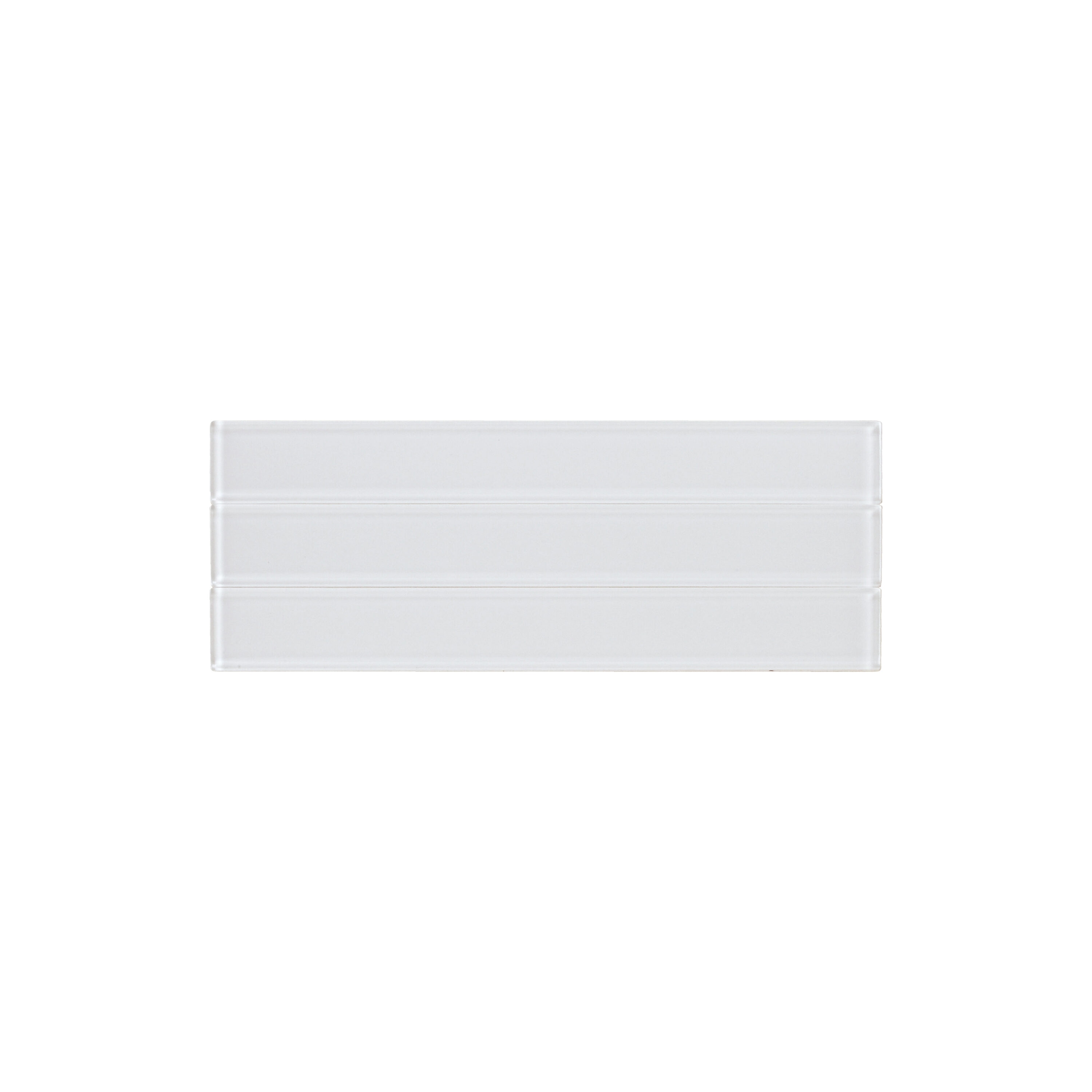 SpeedTiles IG200LIL068F Lily Off White 3-in x 8-in Glossy Glass Linear Wall Tile (6-sq. ft/ Carton)