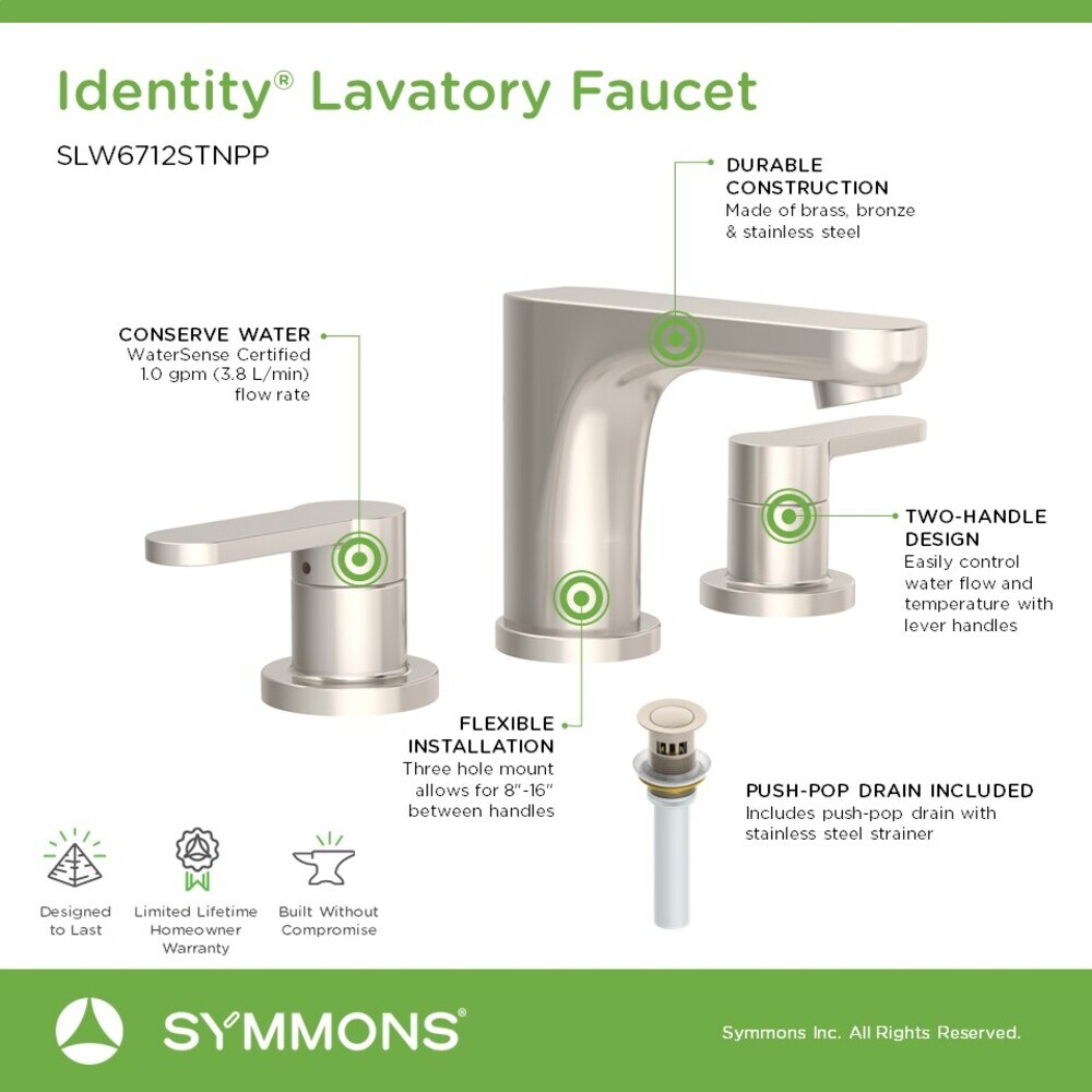 Symmons SLW6712STNPP Lavatory-Faucets - View #4