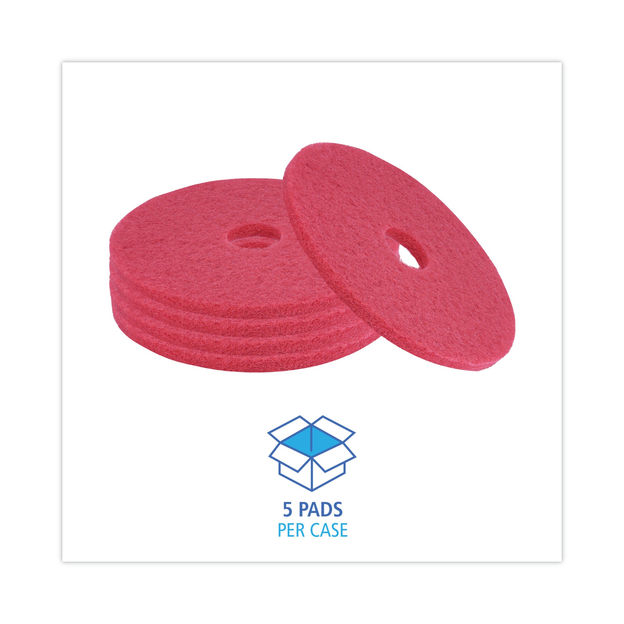 Boardwalk BWK4017RED Floor-Polisher-Pads - View #3
