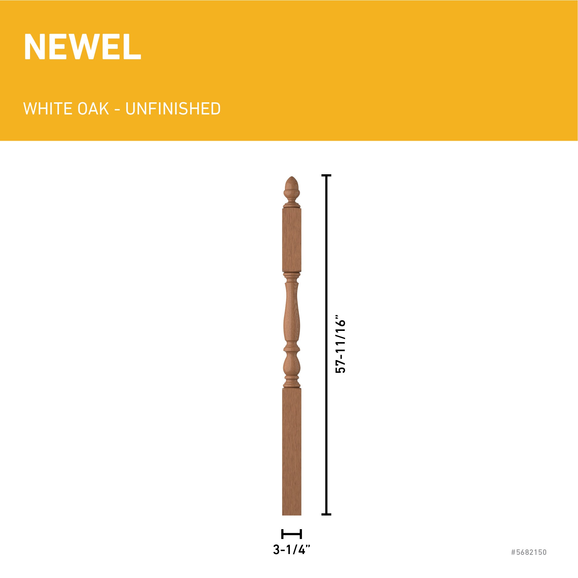 L.J. Smith Stair Systems LJP-3945-WO Interior-Stairpart-Newel-Posts - View #3