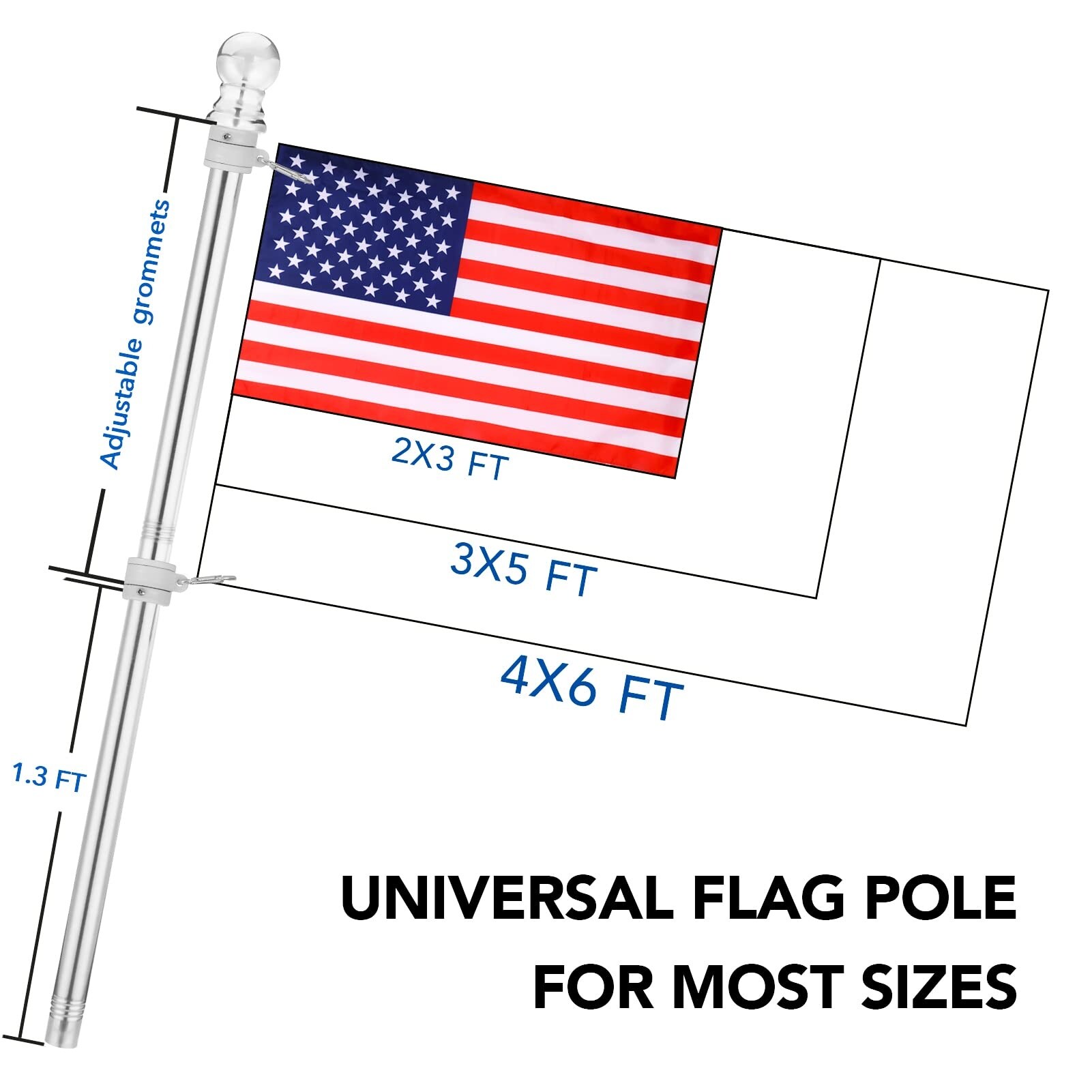 ITOPFOX LIT0521I045 Flag-Pole-Accessories - View #4
