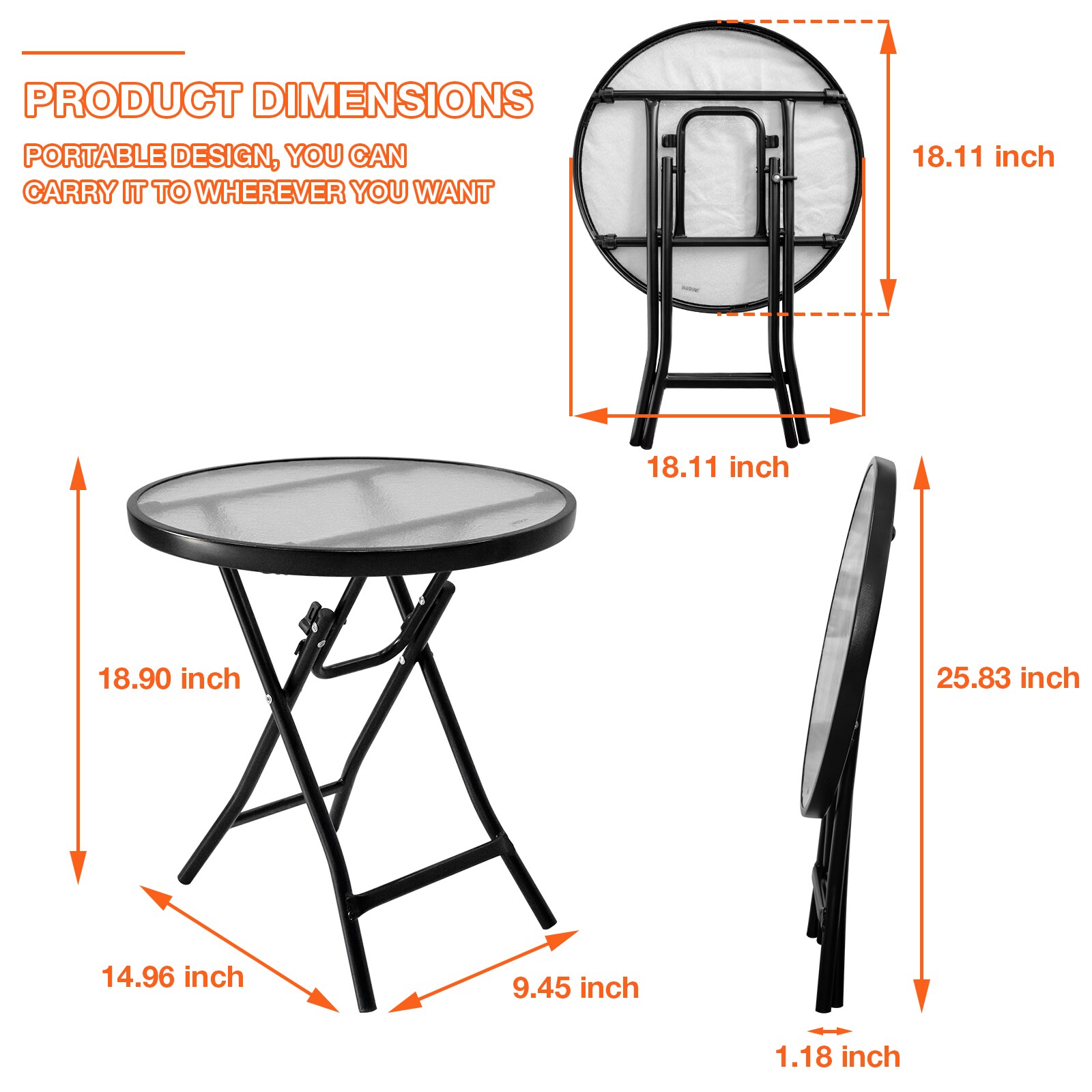 GARSING SIDE TABLE-FROSTED Patio-Tables - View #5