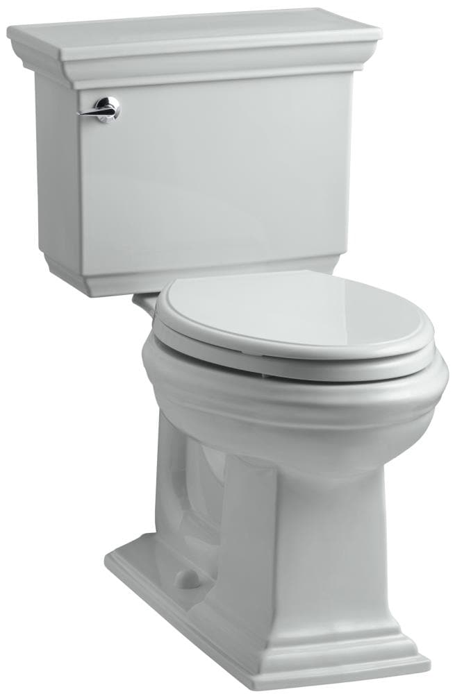 KOHLER 3817-95 Memoirs Ice Grey Single Elongated Chair height 2-piece Toilet 12-in Rough-In WaterSense 1.28 GPF