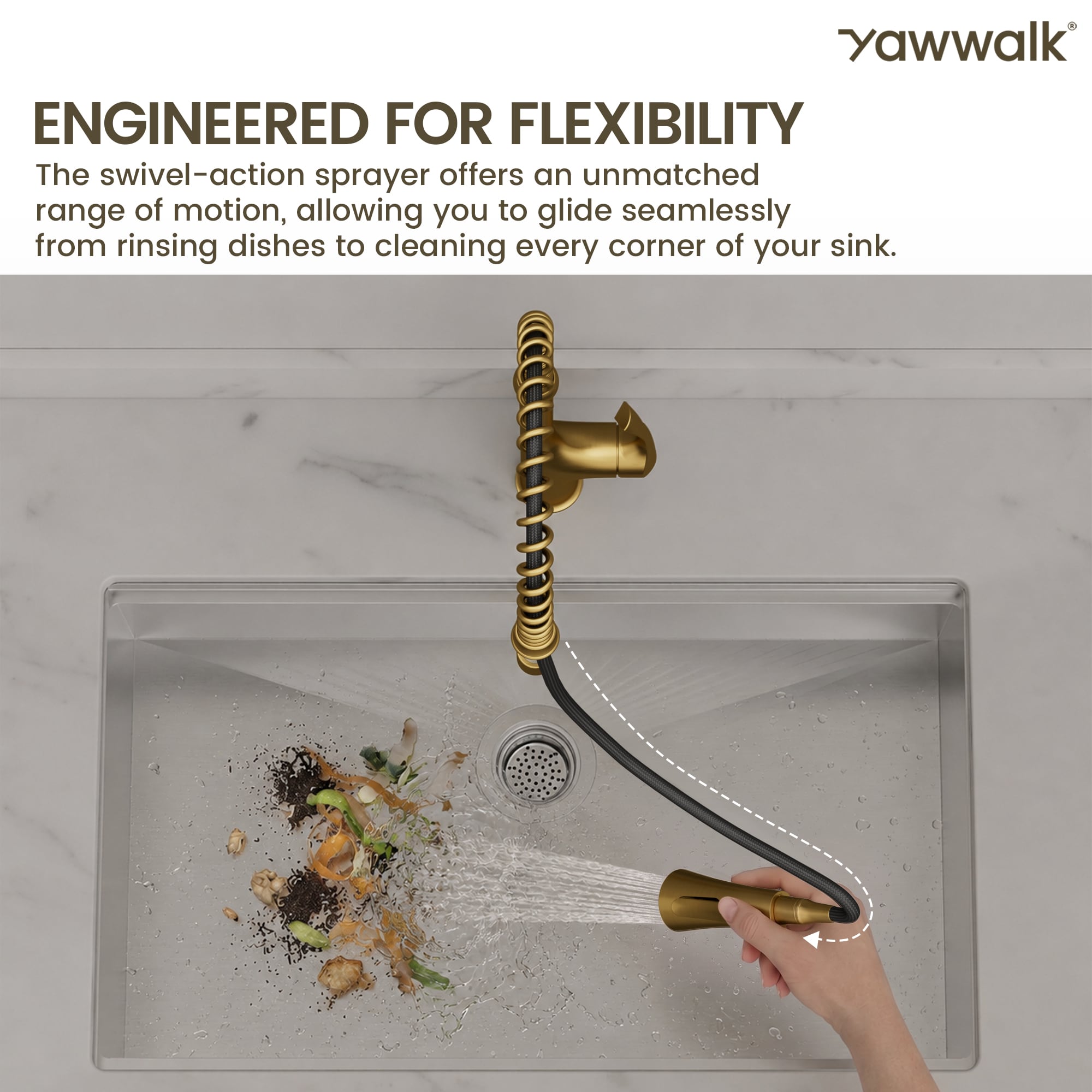 YAWWALK Y13W43K-BG-1 Kitchen-Faucets - View #3