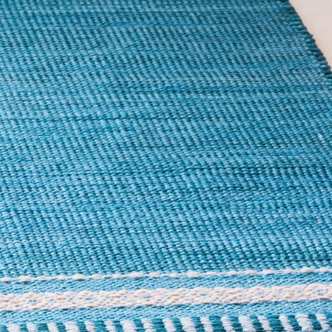 Safavieh Montauk Gibson 2.5-ft x 10-ft Cotton Blue/Gray Rectangular ...