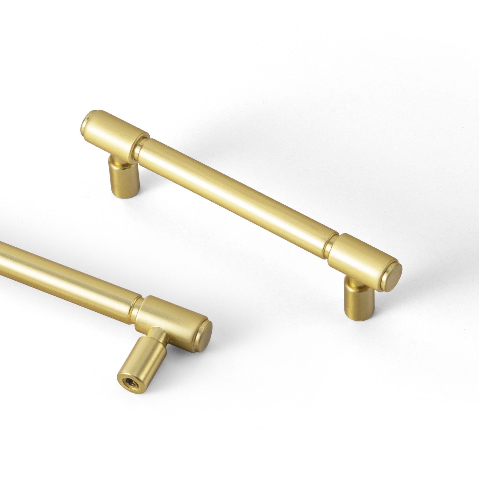 Miaokesen 2231XT-96 3-3/4-in , 96mm Center to Center Dark Brushed Brass Cylindrical Bar 6 -Pack