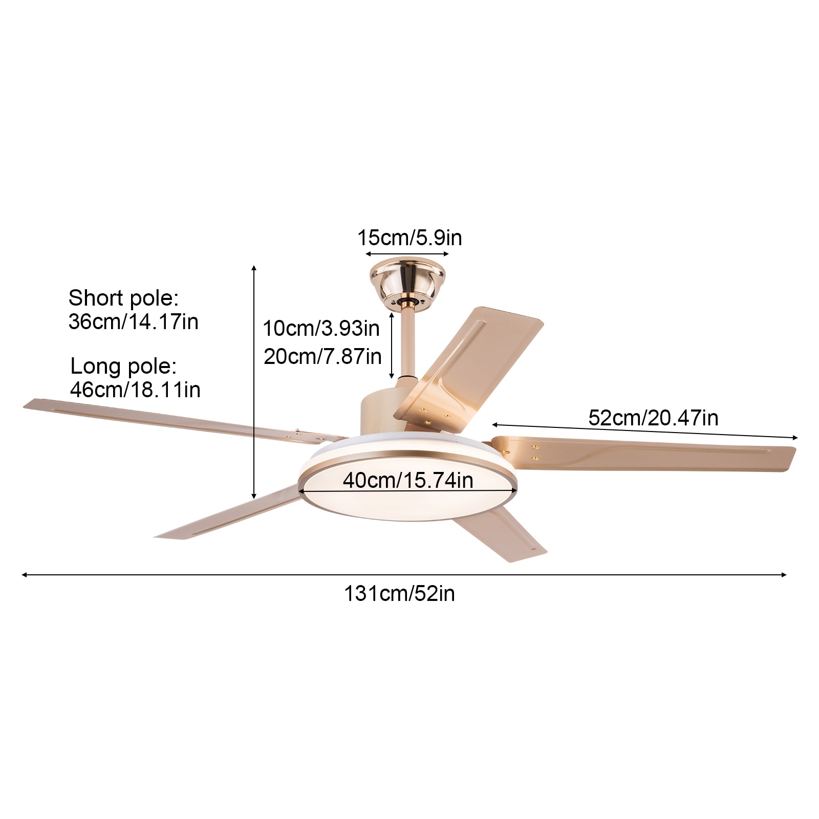 Oukaning JZUCOD-00190099 Ceiling-Fans - View #5