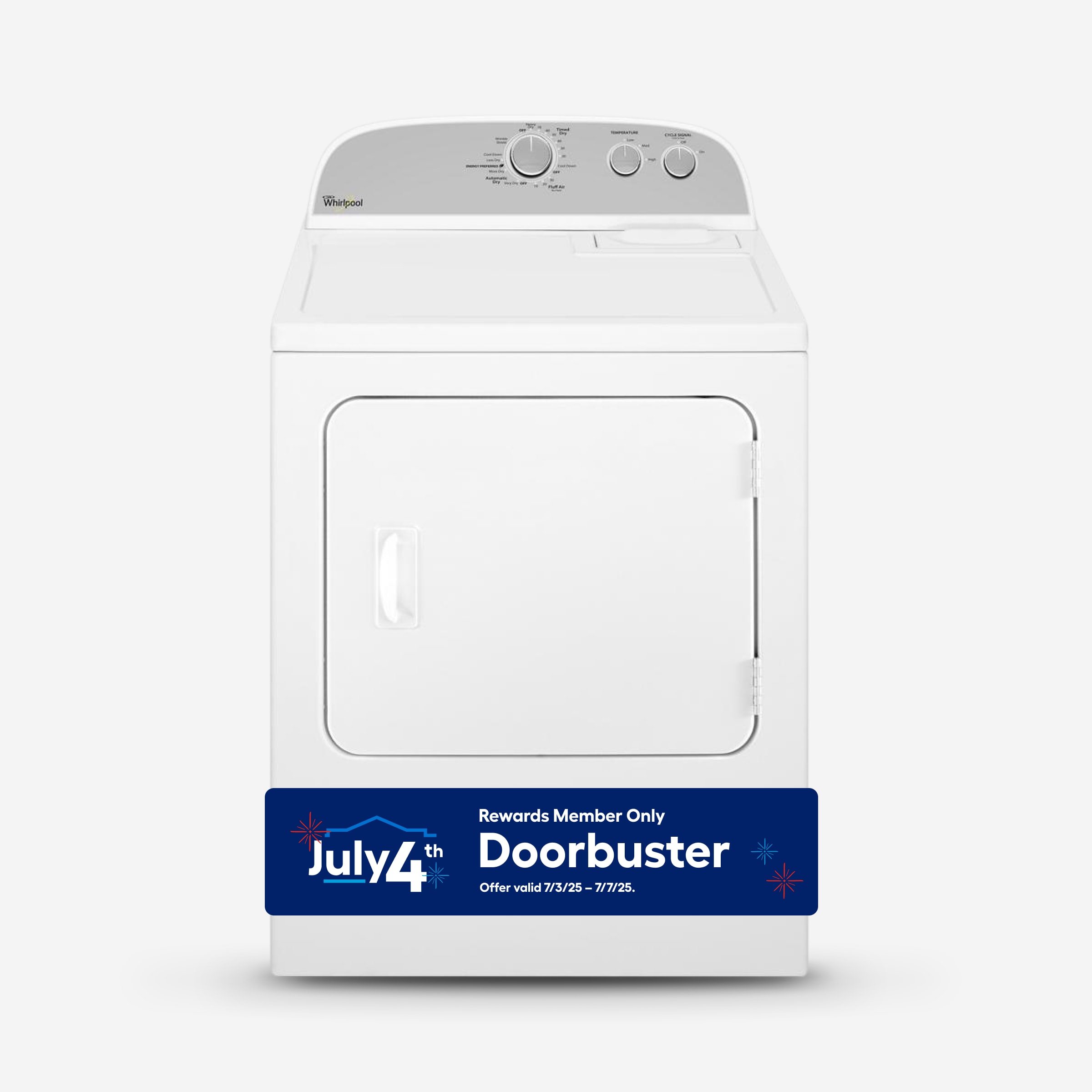 Whirlpool WGD4815EW Medium Vented Gas Dryer ( White )