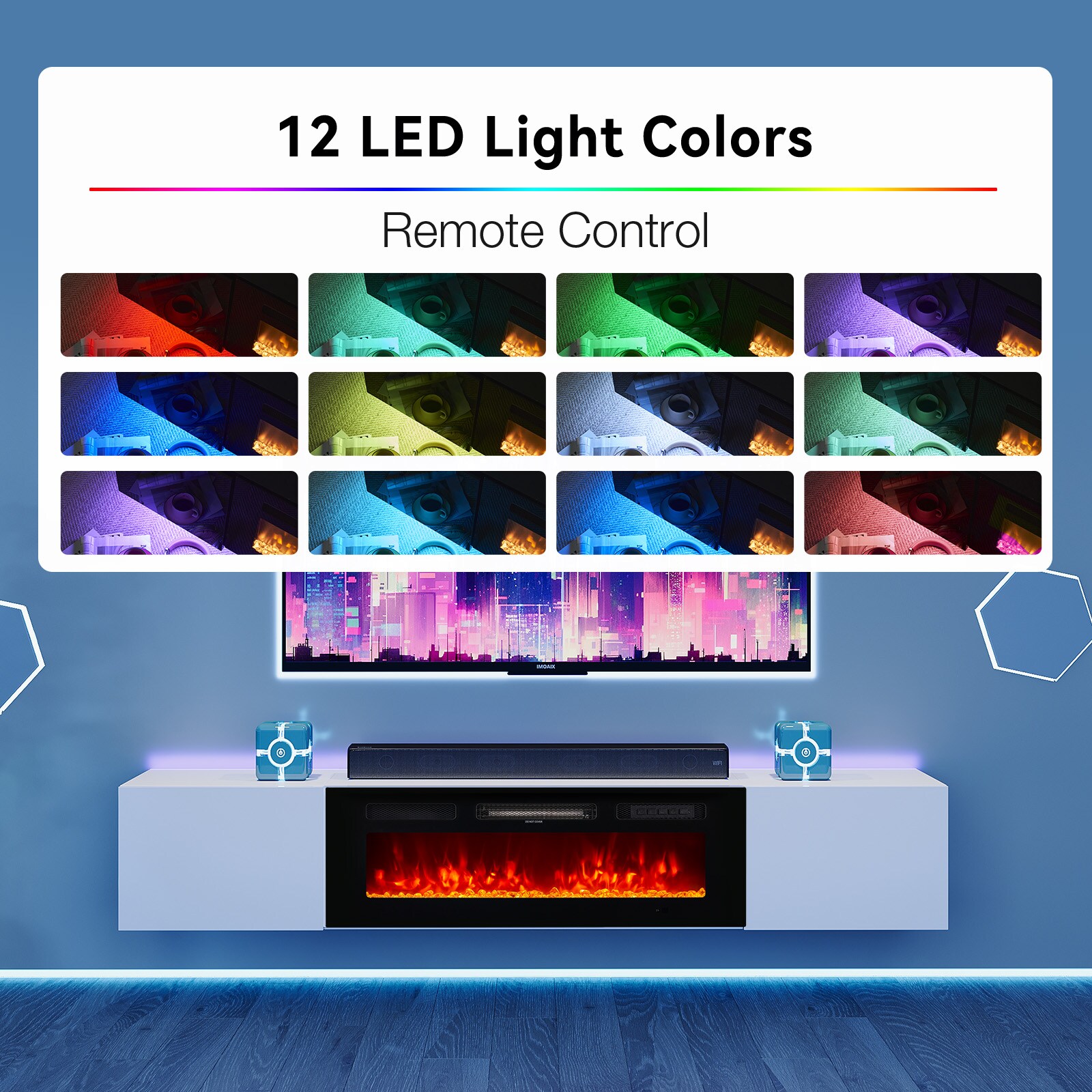 Bapipro TE05A70W Electric-Fireplaces - View #2