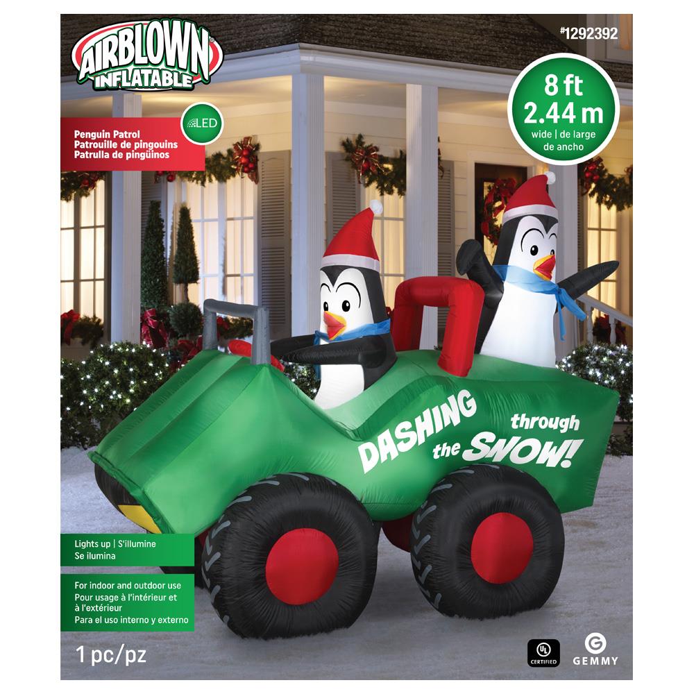 Gemmy 8ft Penguin Patrol selling Christmas Airblown Inflatable