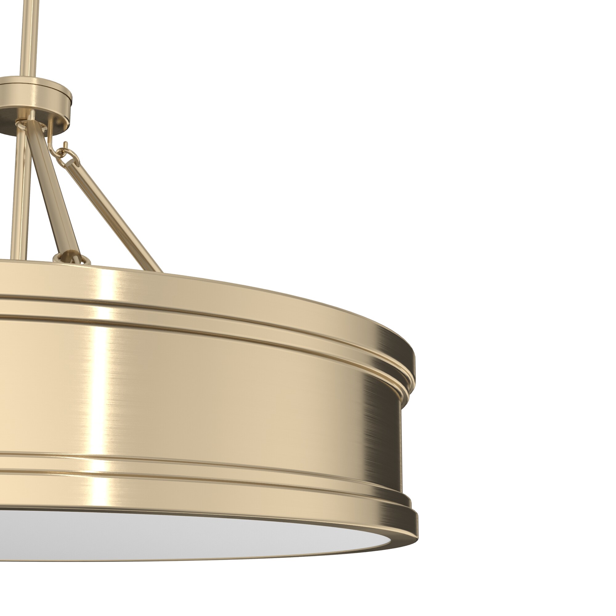 Alturas Gold 24-Inch Drum Pendant Light with Glass Diffuser