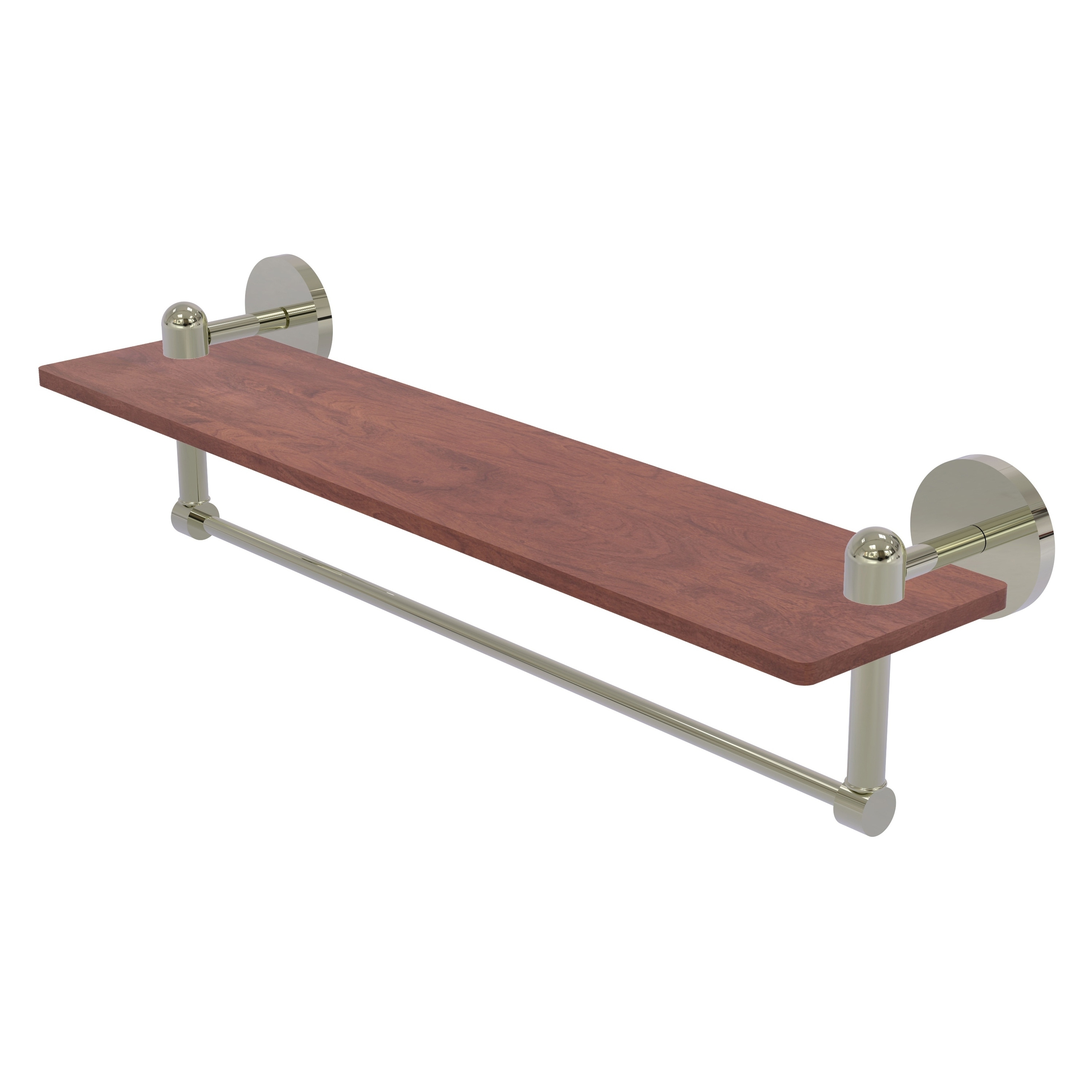 Allied Brass TA-1TB-22-IRW-PNI Tango Polished Nickel Wall mount Bathroom Shelf ( 22-in x 4-in x 5-in )