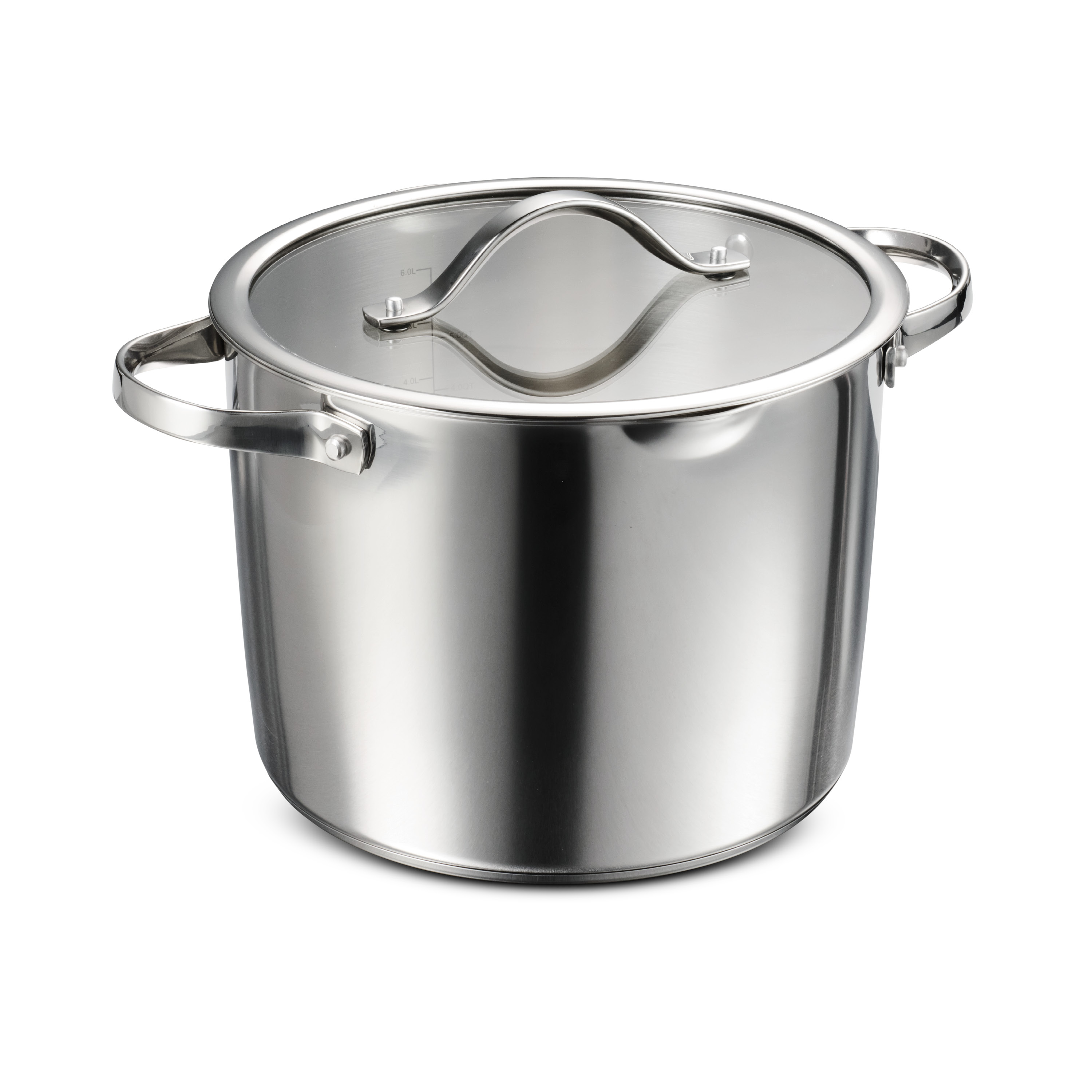 Tramontina Tempo 8 Quart Tri-Ply Base Stainless Steel Covered Stock Pot