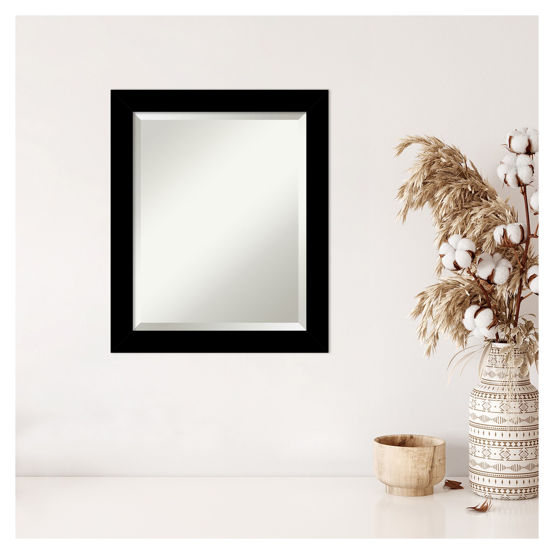 Basic Black Narrow Frame Rectangular Wall Mirror