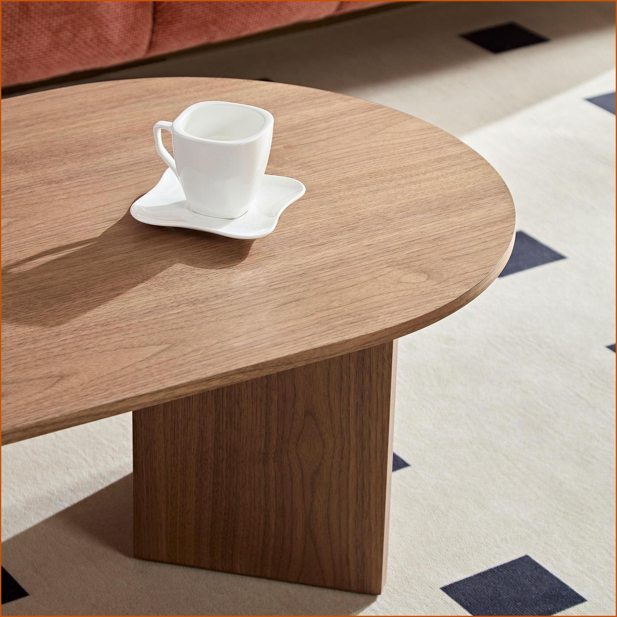 Watnature 39.37 Inch Walnut MDF Coffee Table: Space Saving for ...