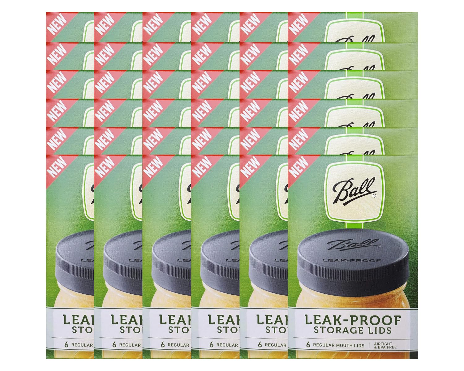 Ball  Mason Jar Leak-Proof Lids Regular Mouth 6 CT (Pack of 36)