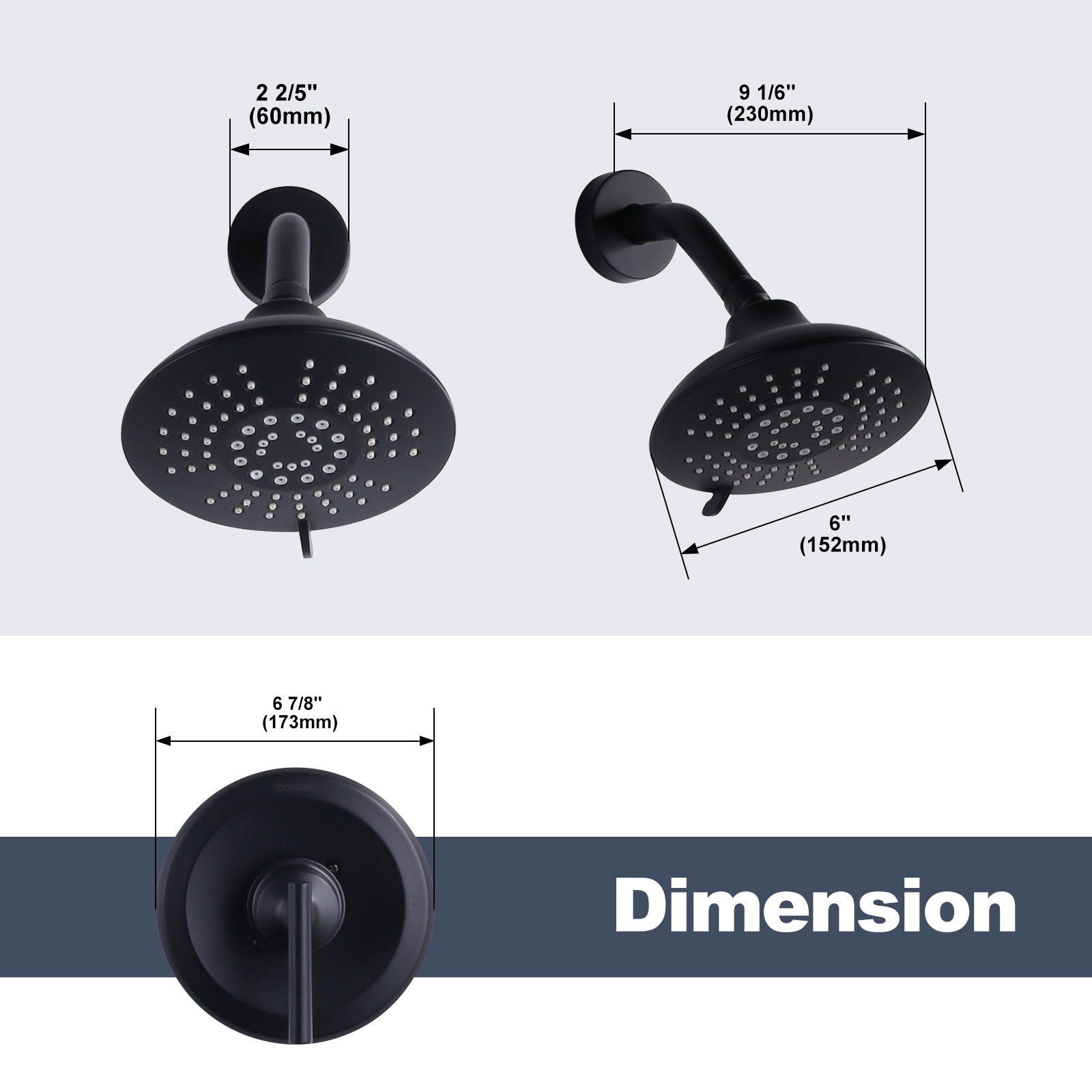 WOWOW 3090701D Showerhead-Bar-Panels - View #3