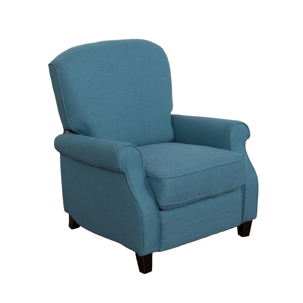 CorLiving Noah Blue Linen Upholstered Recliner at Lowes