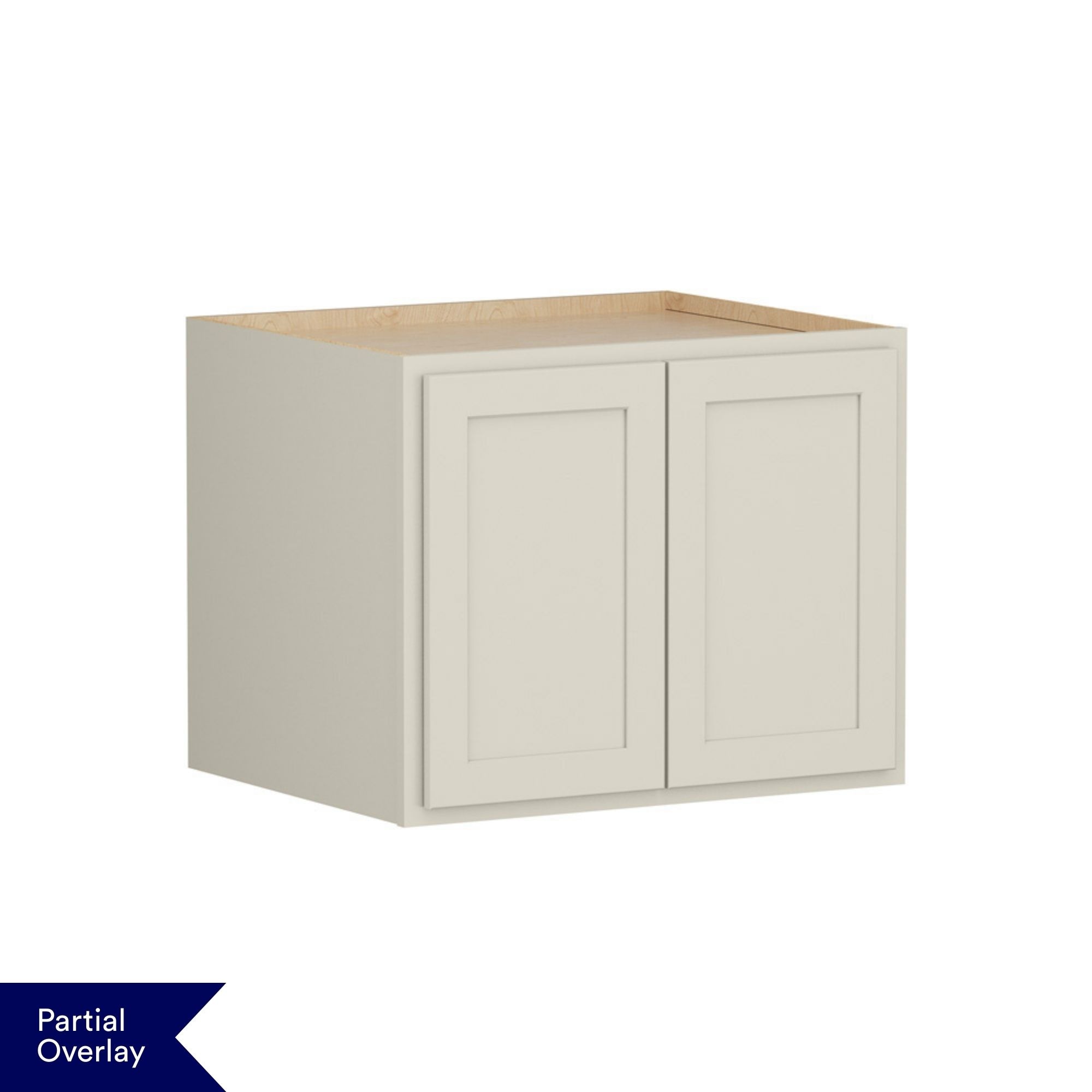 Shenandoah Breckenridge POL 33-in W x 21-in H x 24-in D Harbor Painted Wall Fully Assembled Cabinet Recessed Panel Shaker #W3321X24DPBT-19MKS