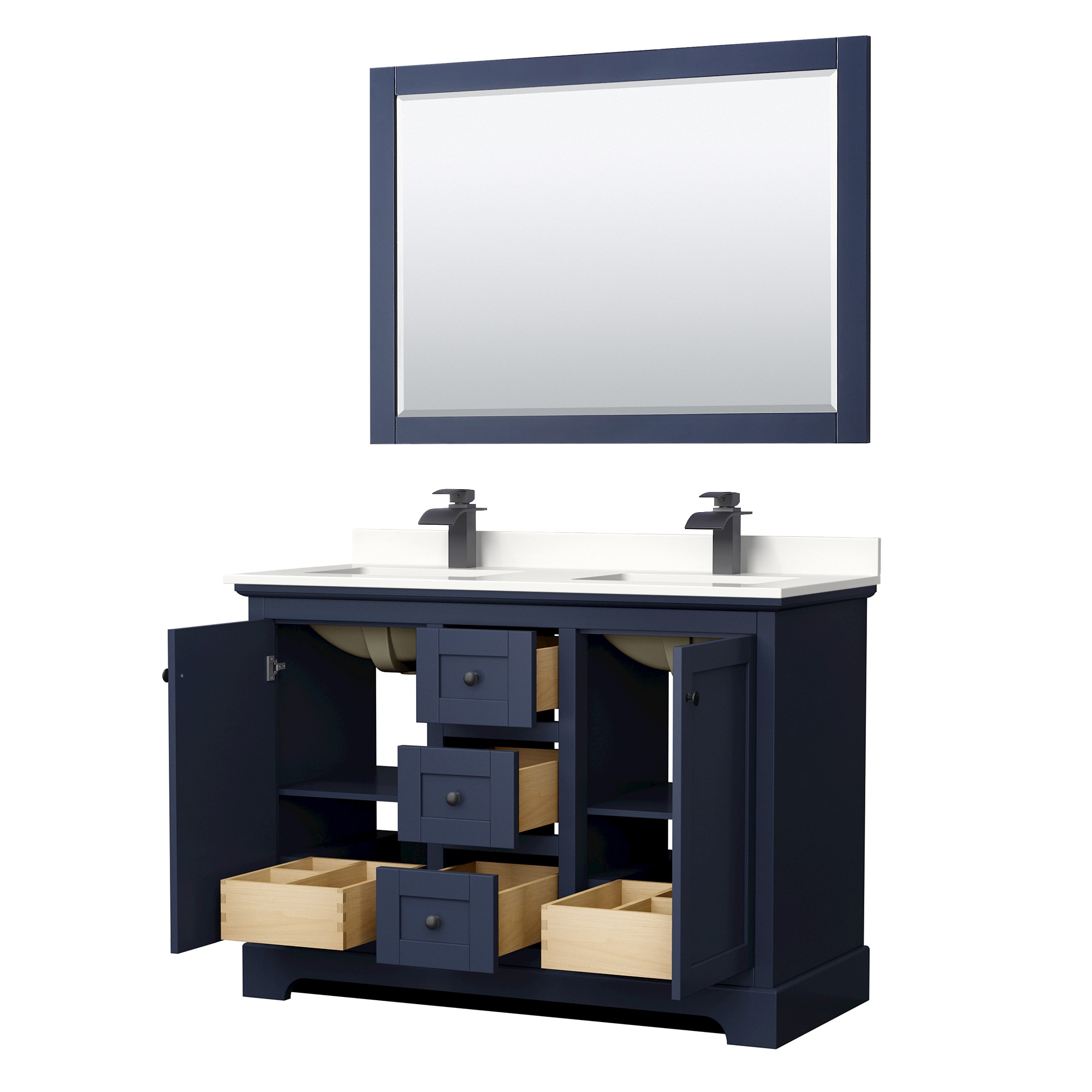 Wyndham Collection WCV232348DBBWQUNSM46 Bath-Vanity-Combo - View #3