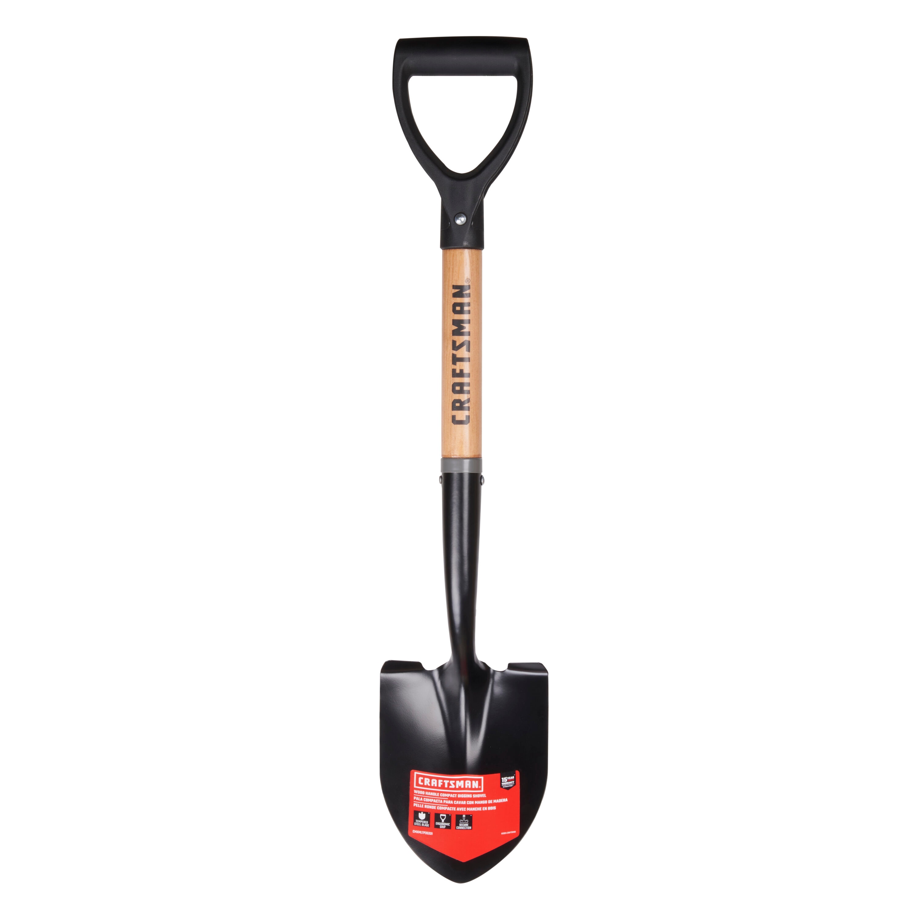 CRAFTSMAN CMXMLTP35331 13.5-in Wood D-Handle Digging shovel