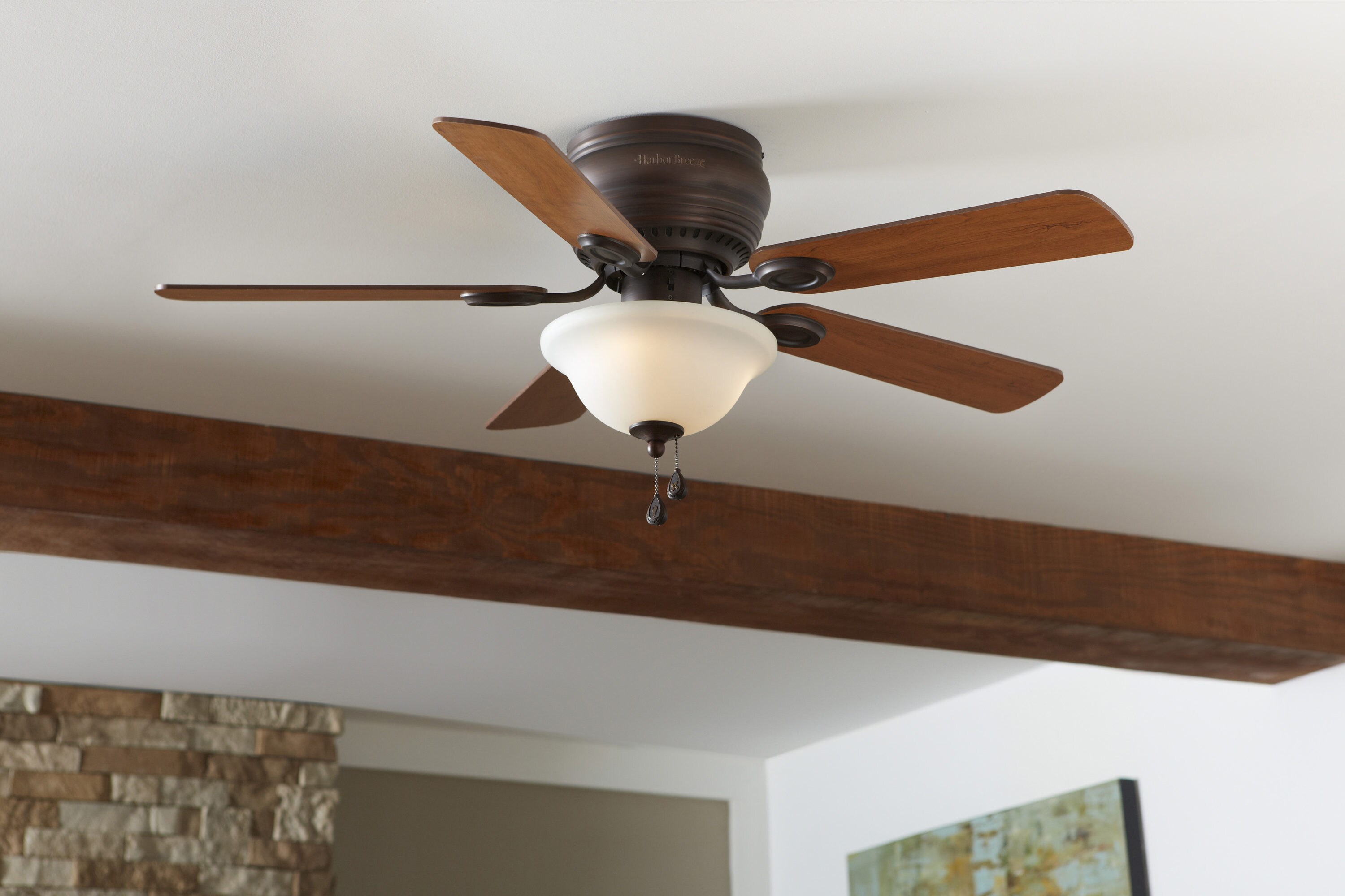 Harbor Breeze Mayfield 44-in Antique Bronze Indoor Flush Harbor Breeze Mayfield 44-in Antique Bronze Indoor Flush