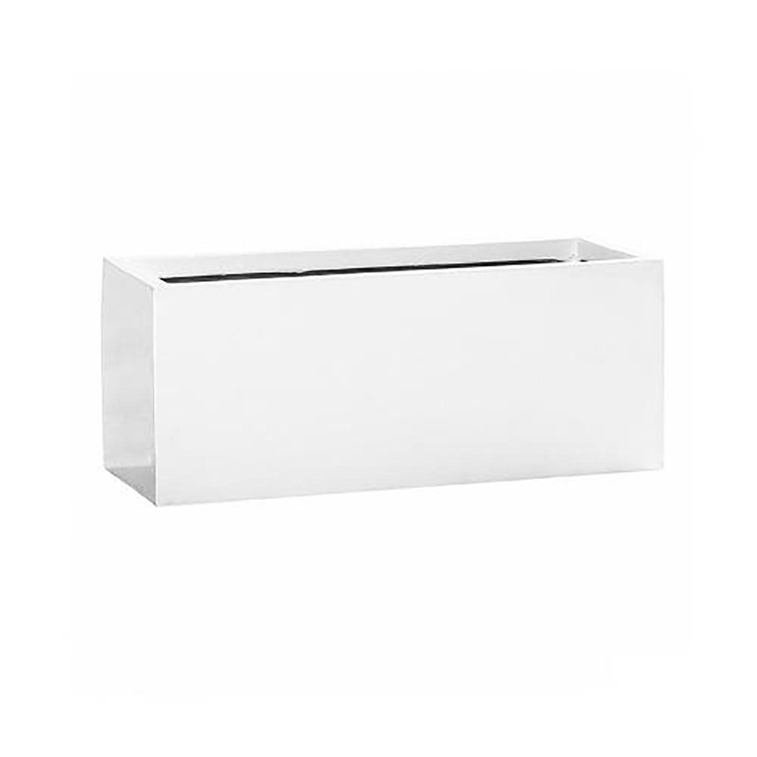 Vasesource CARLO8820WHS Rectangle 7.5-Inches W Medium White Mixed/Composite Indoor/Outdoor Planter