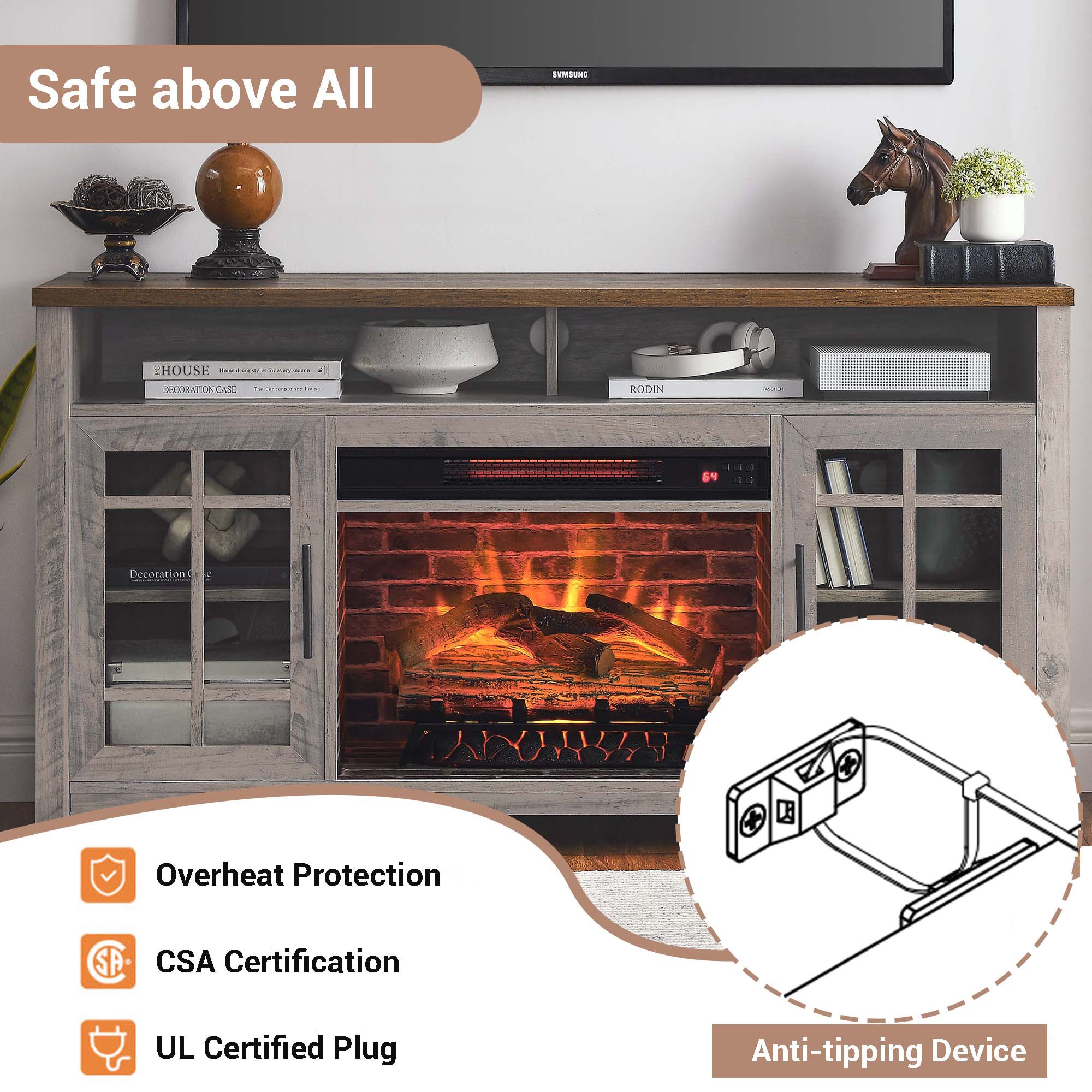 Fun Orange FUN25EF14 Electric-Fireplaces - View #7