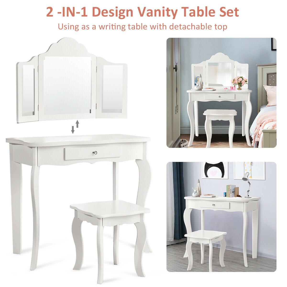 Costway HW57895 Bedroom-Vanities - View #8