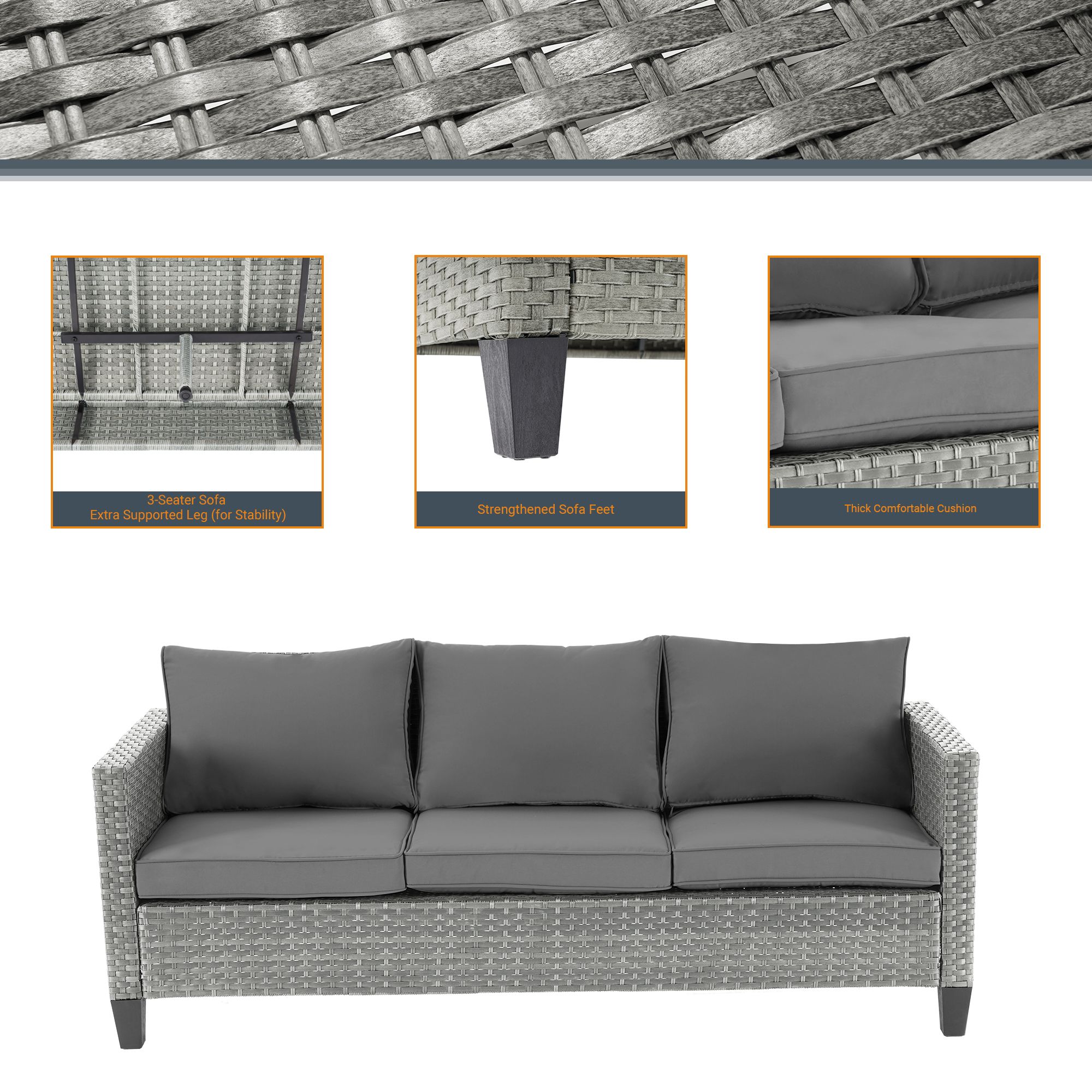 Sonkuki SD-C-HGY-S1T3 Patio-Conversation-Sets - View #2